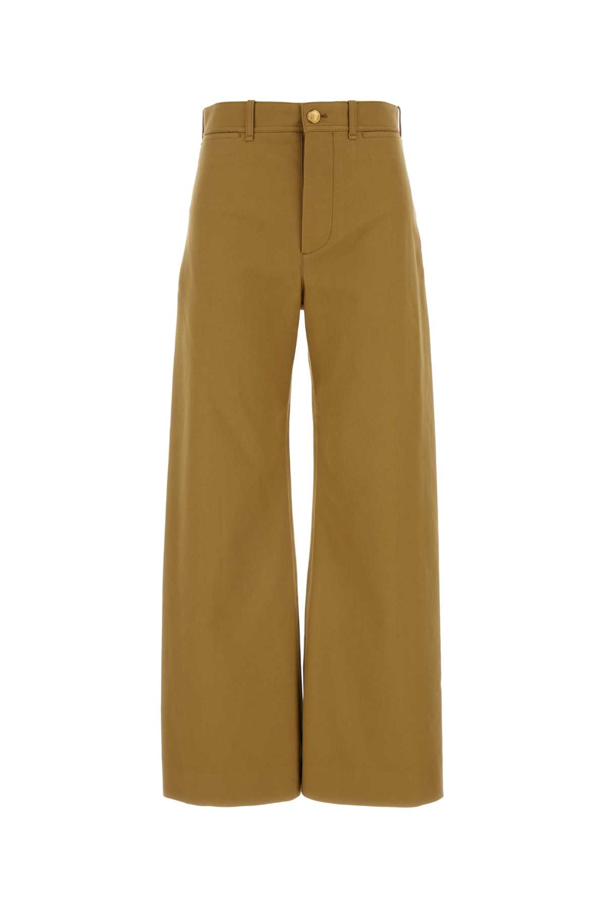 Chloé Khaki Cotton Wide-leg Pant