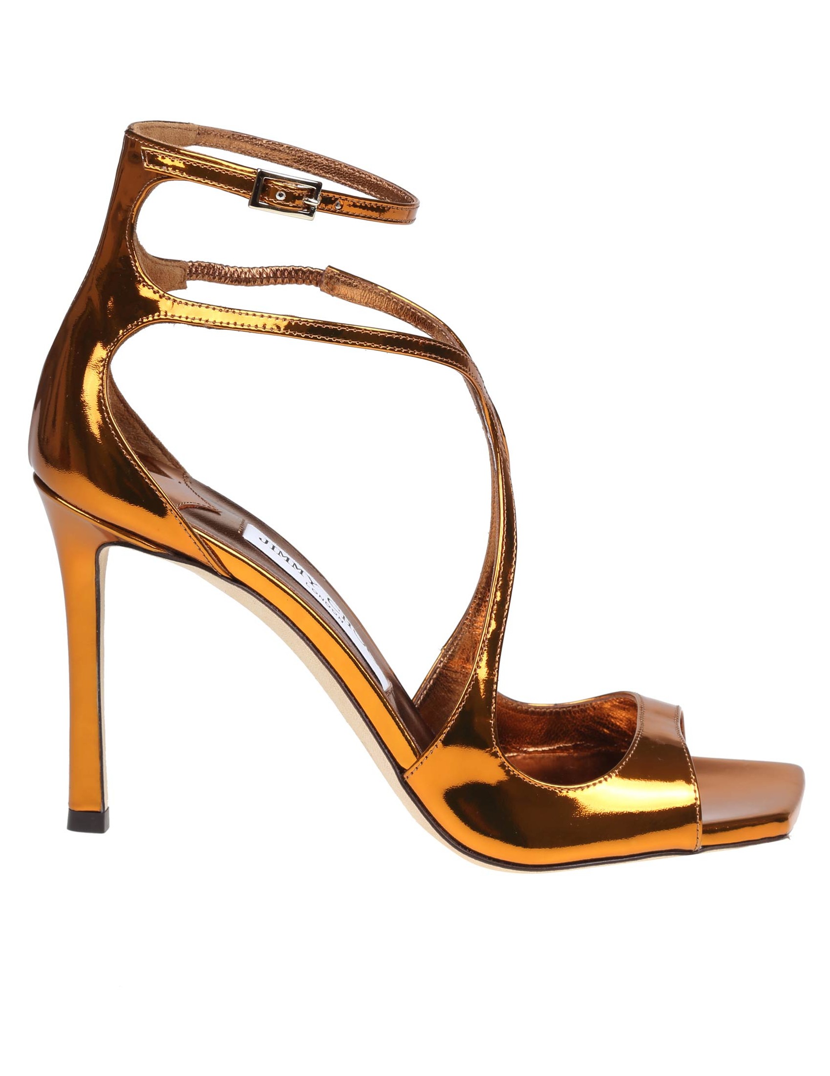 Azia 95 Sandal In Metallic Copper Color Leather