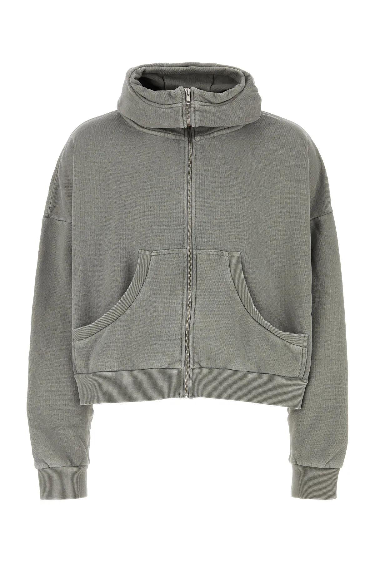 Grey Cotton Oversize Sweatshirt