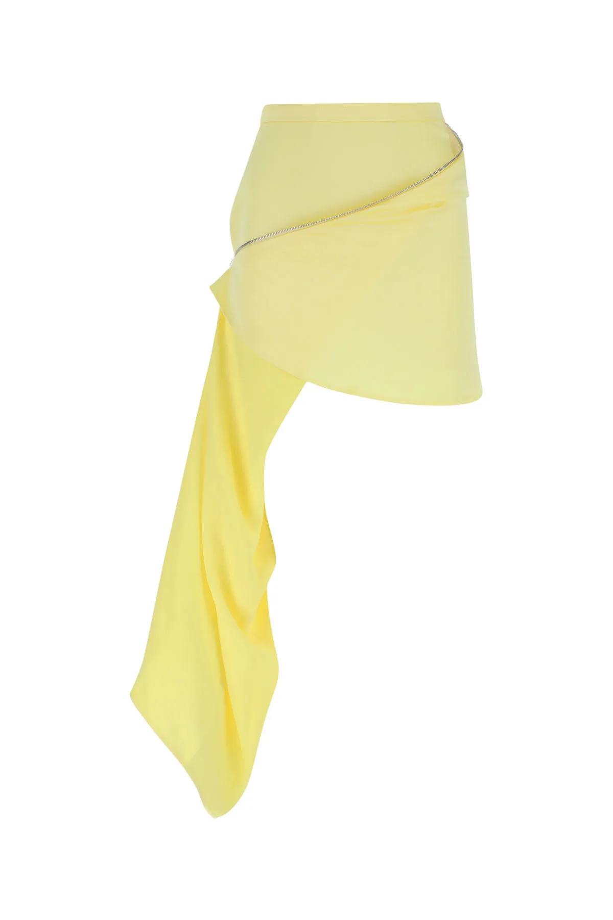 J.W. Anderson J. W. Anderson Pastel Yellow Satin Mini Skirt