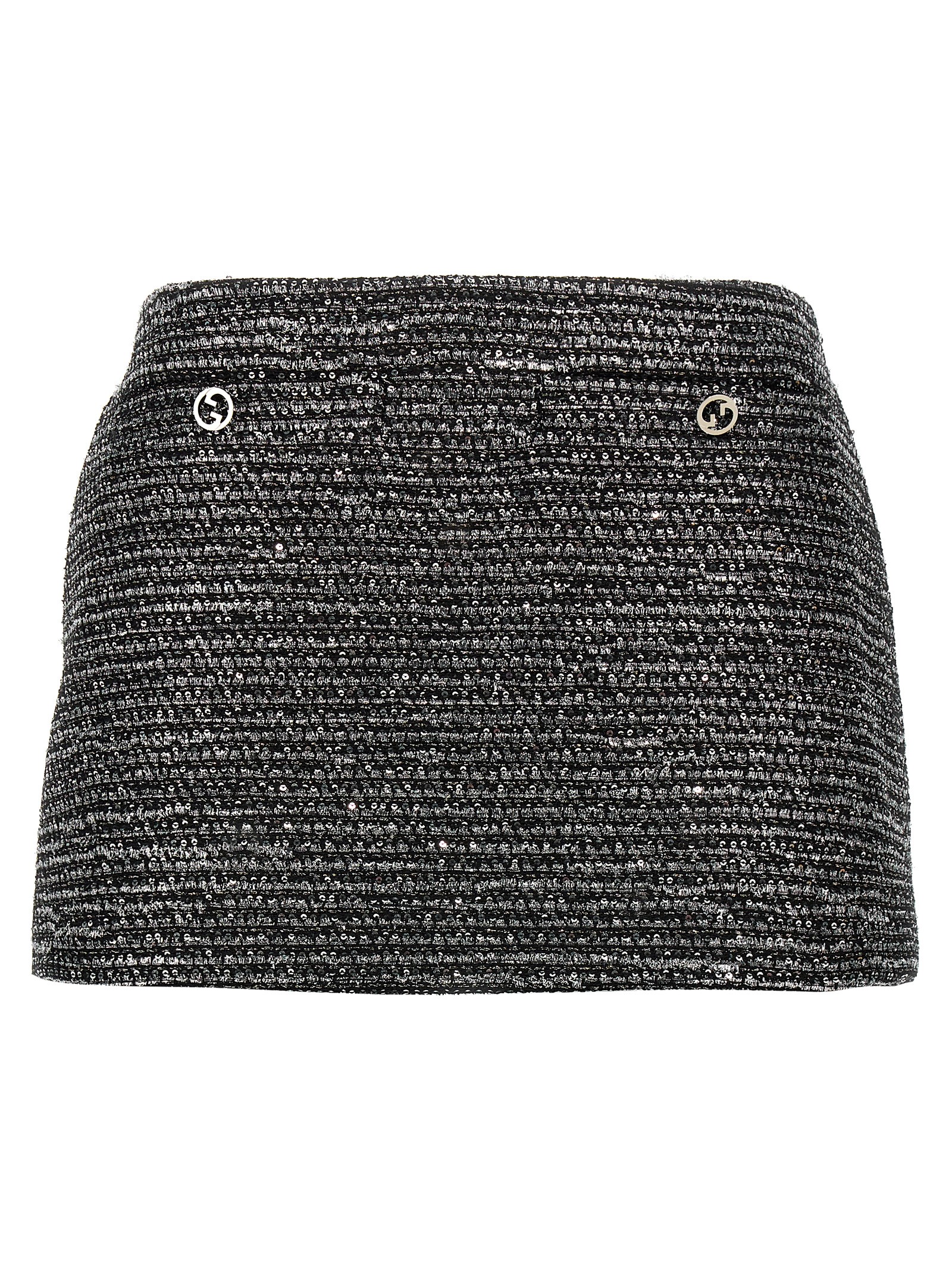 Lamé Tweed Skirt