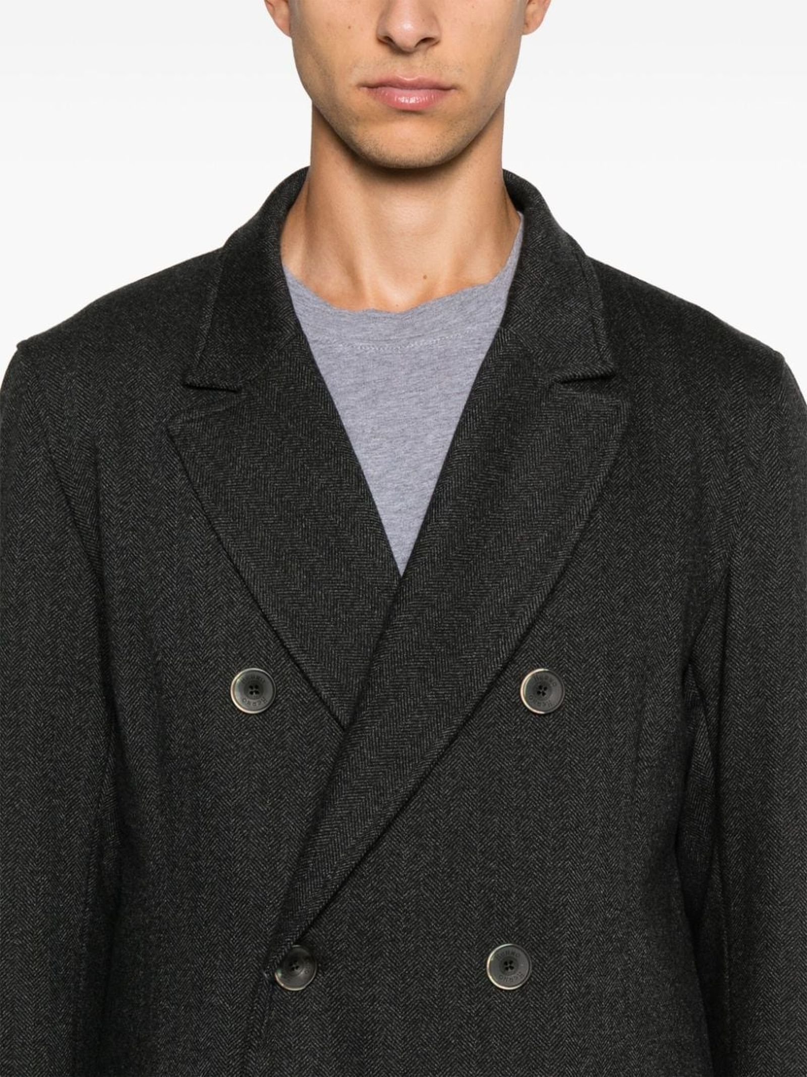 Herno Virgin Wool Coat In Grey