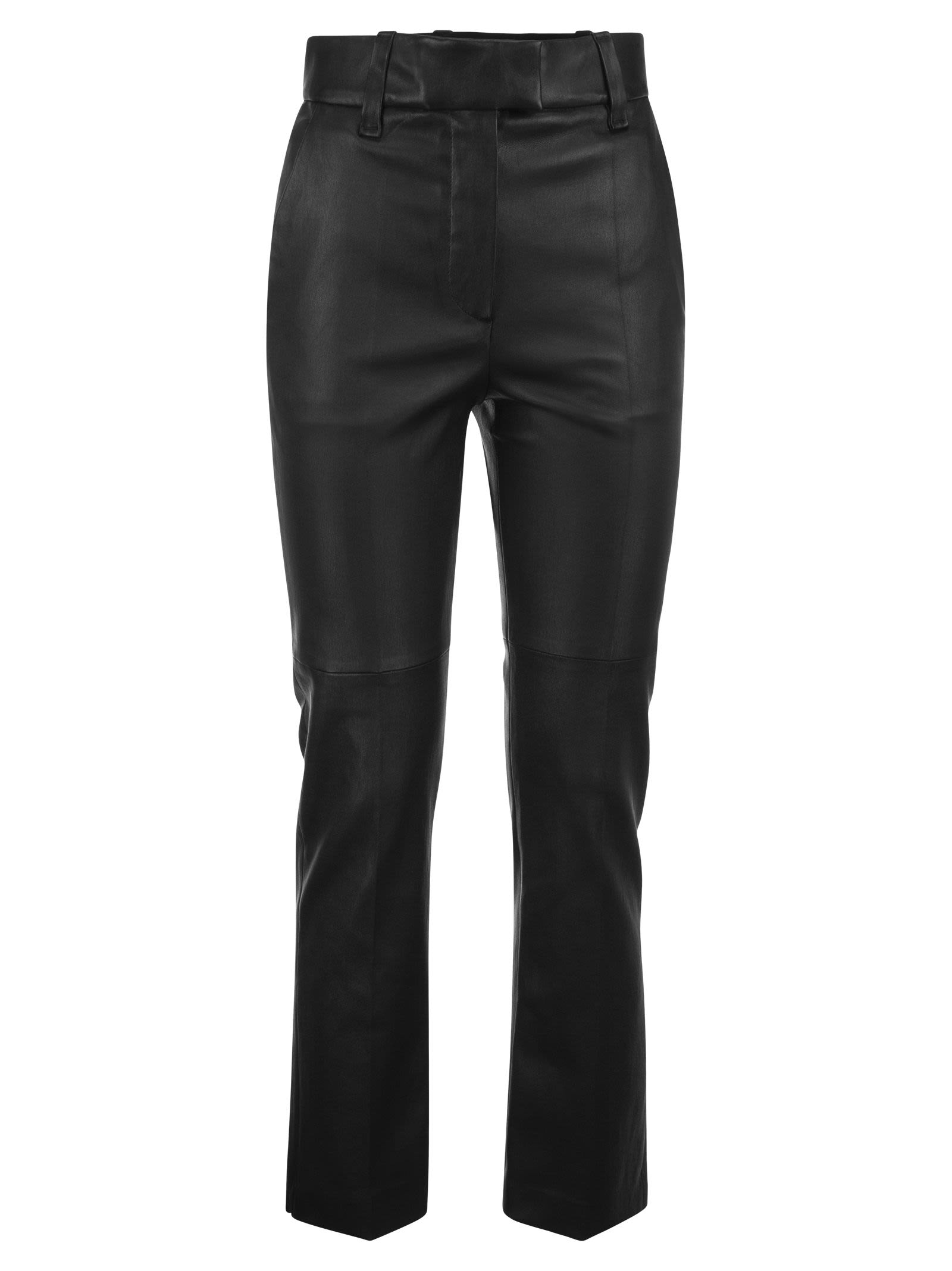 Nappa Leather Cigarette Trousers