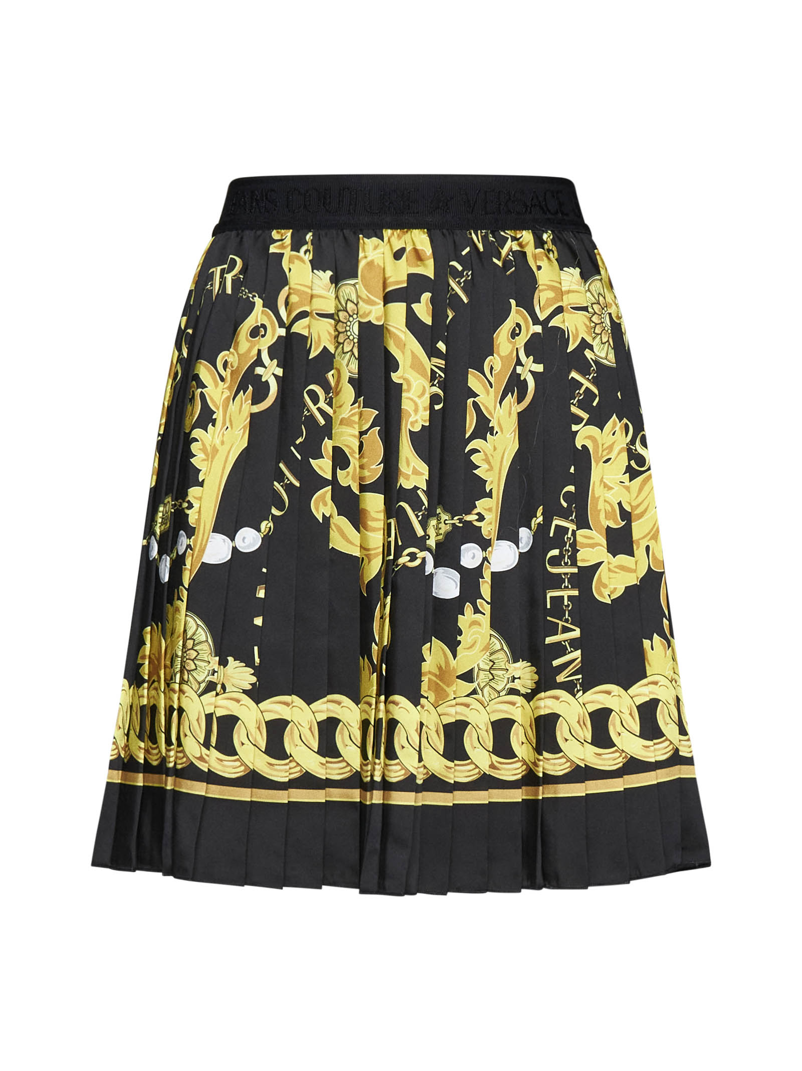 Chain Couture Pleated Skirt