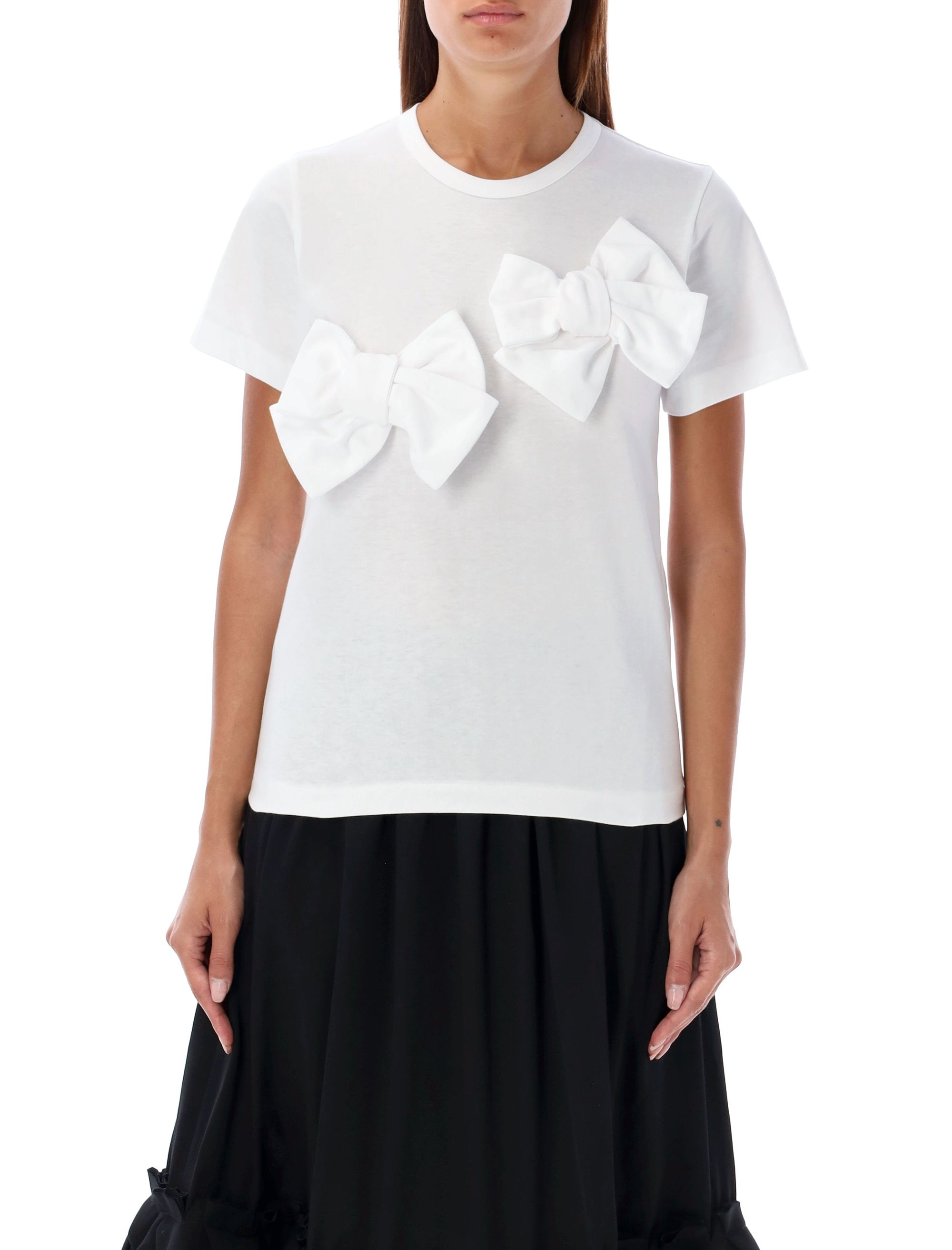 Double Bow Appliqué T-shirt