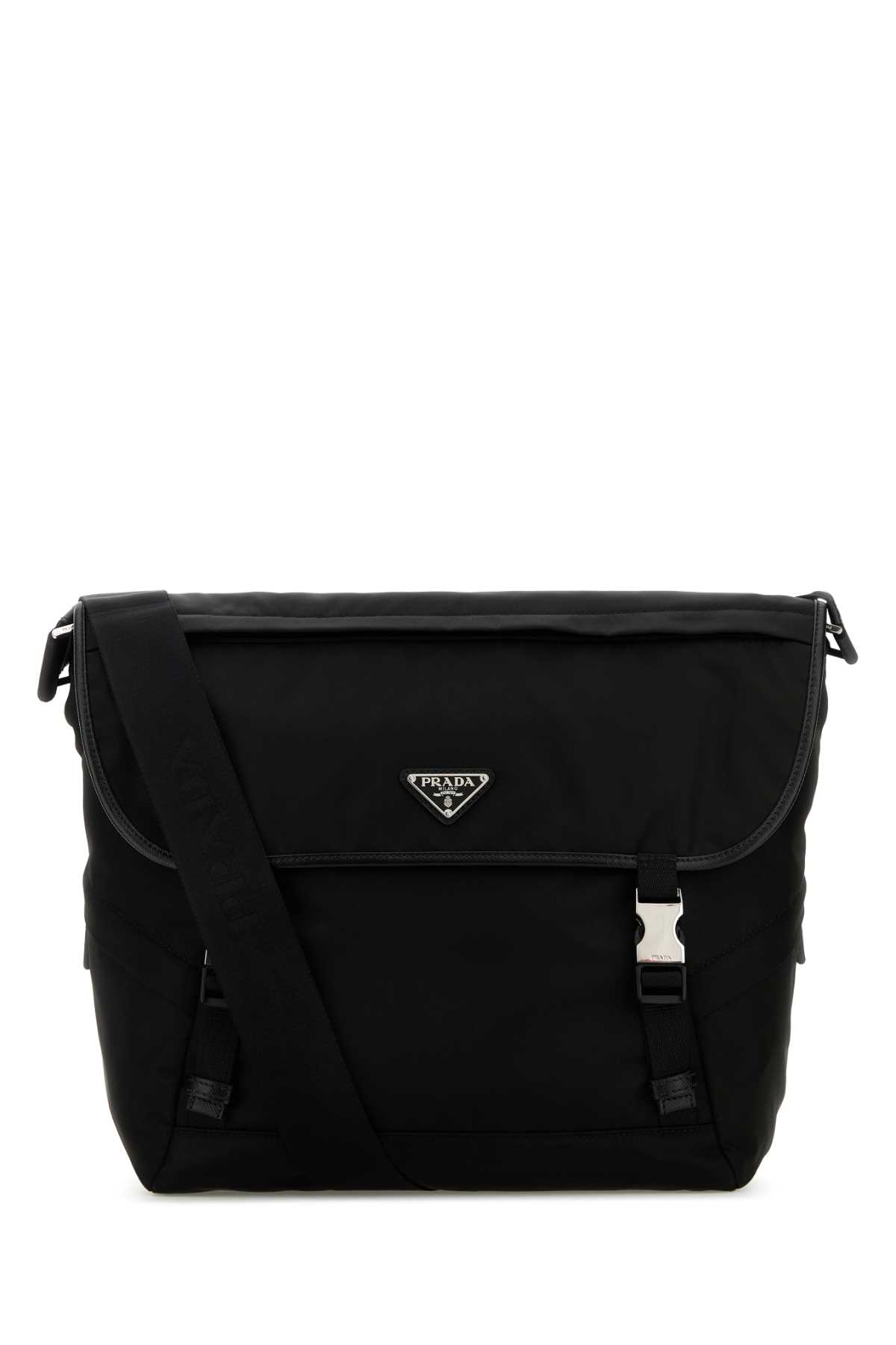 Black Re-nylon Crossbody Bag