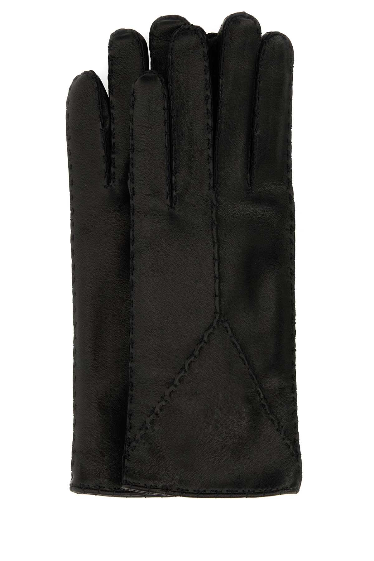 Black Leather Gloves