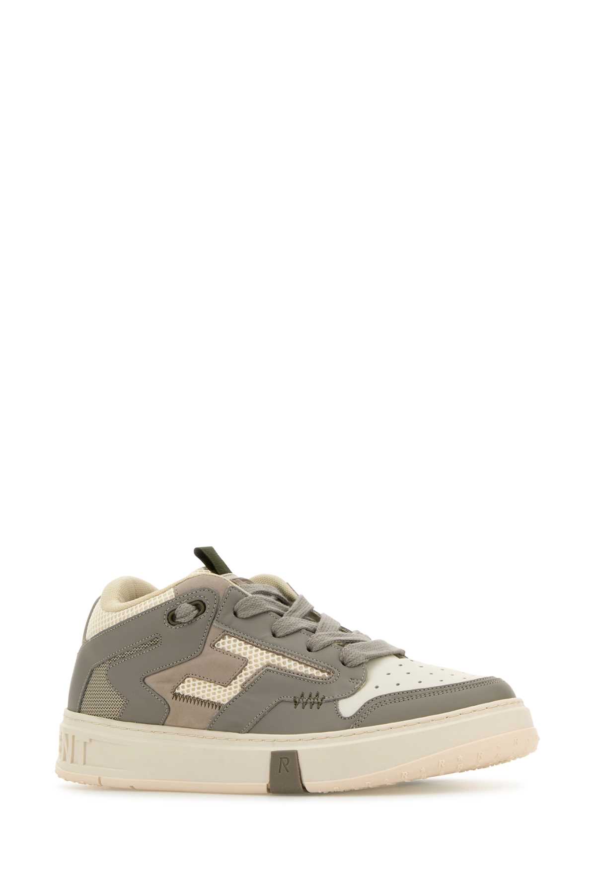 Represent Reptor 2 Panelled Mesh Sneakers In Cashmerevintagewhite