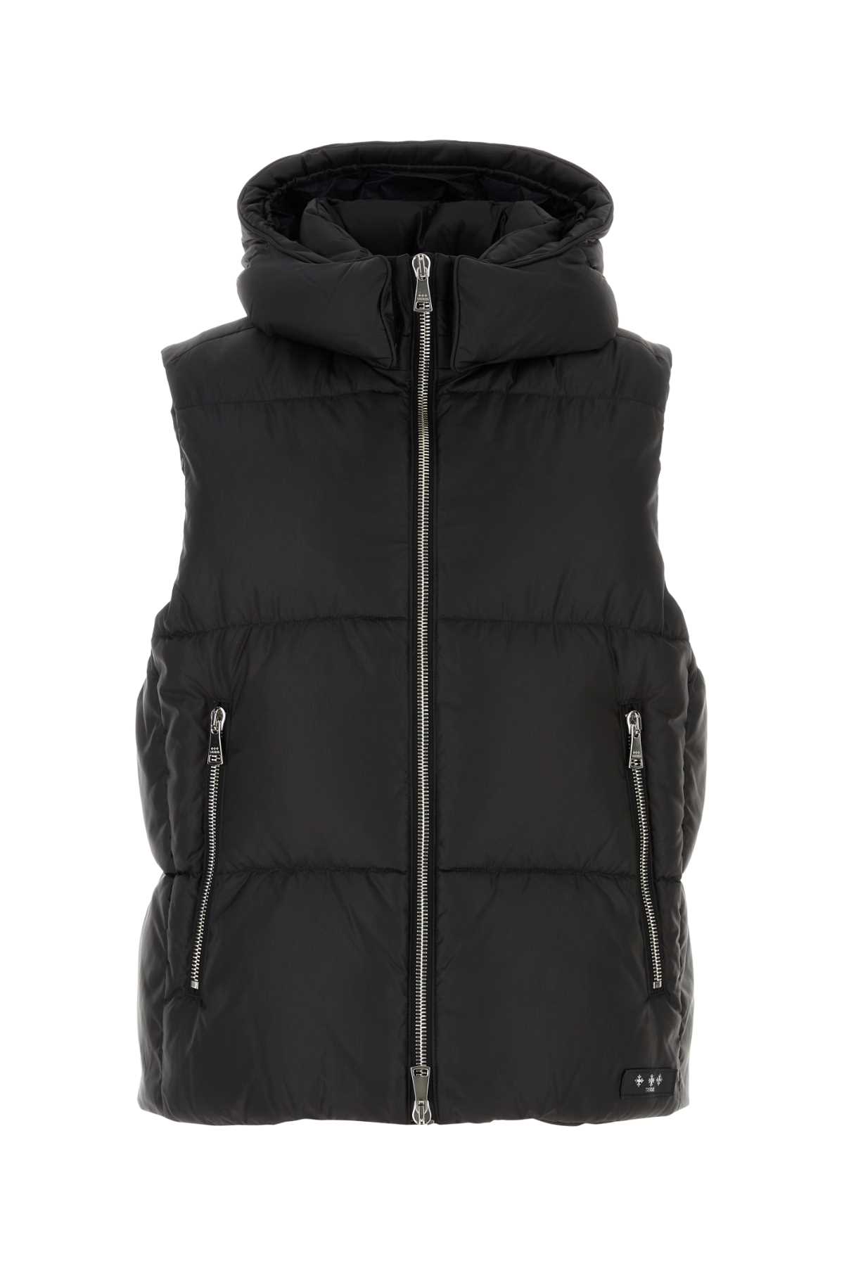 Black Nylon Melko Sleeveless Down Jacket