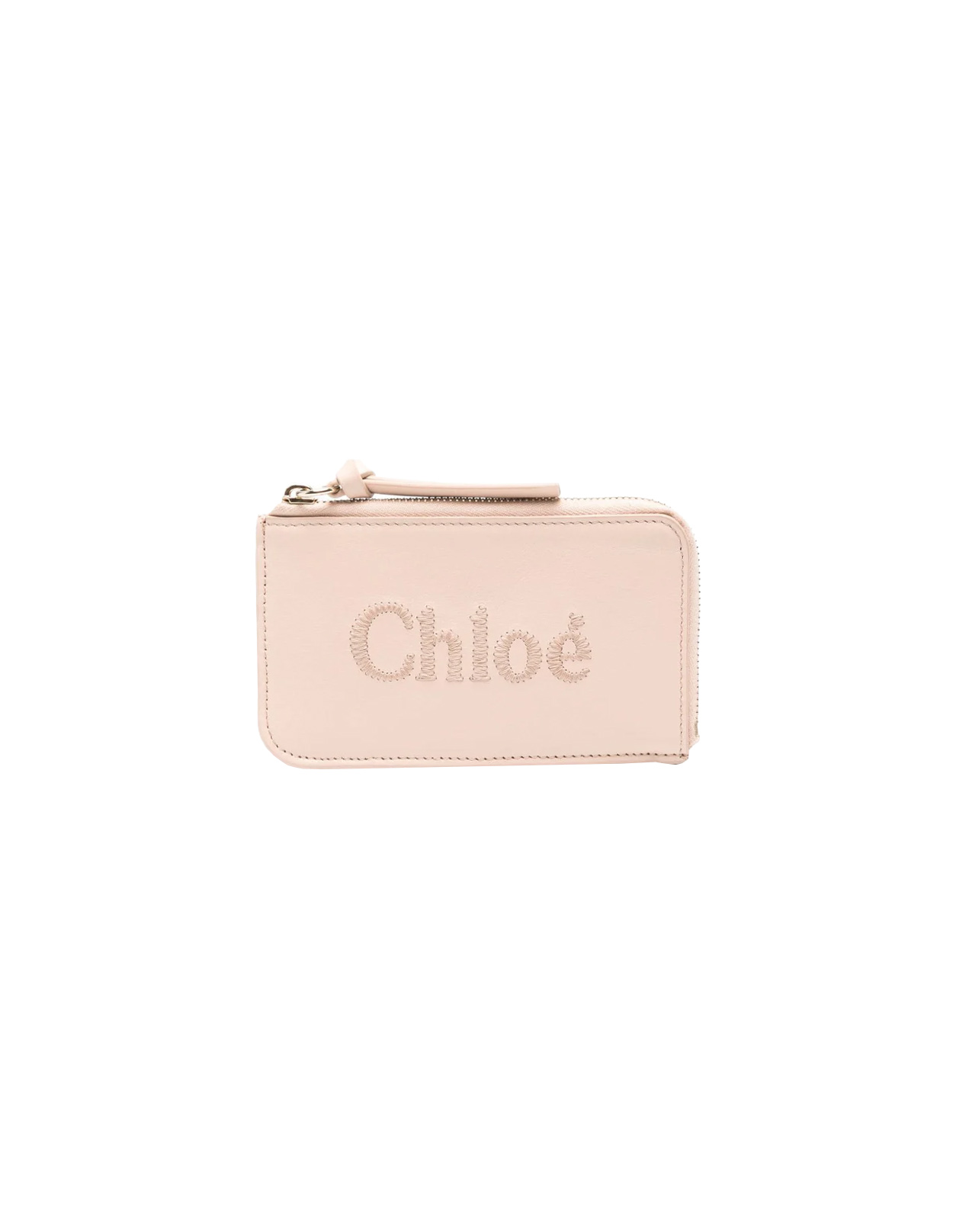 Chloé Sense Wallet In Soft Pink Leather