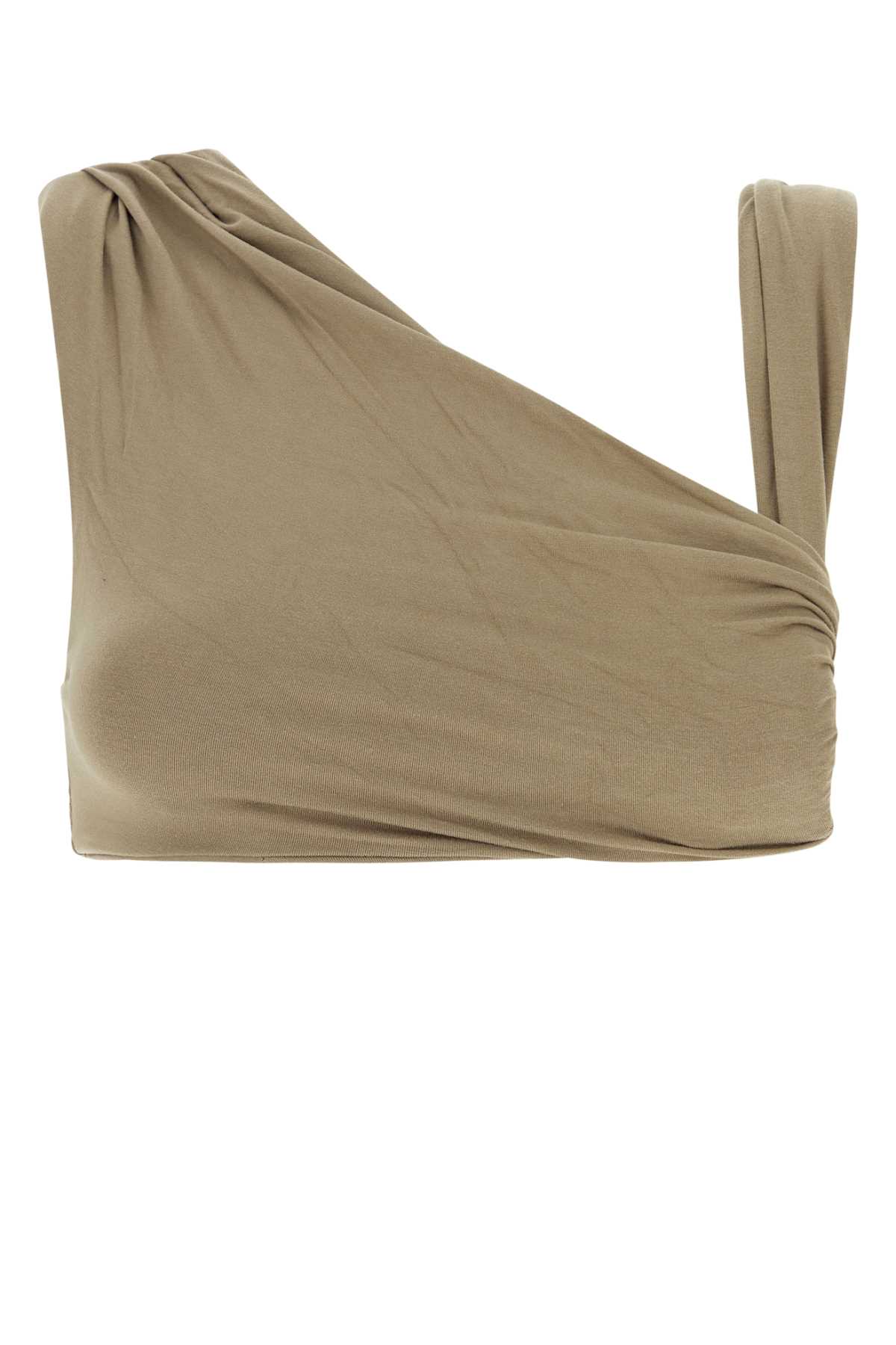 Khaki Stretch Nylon Mache Top