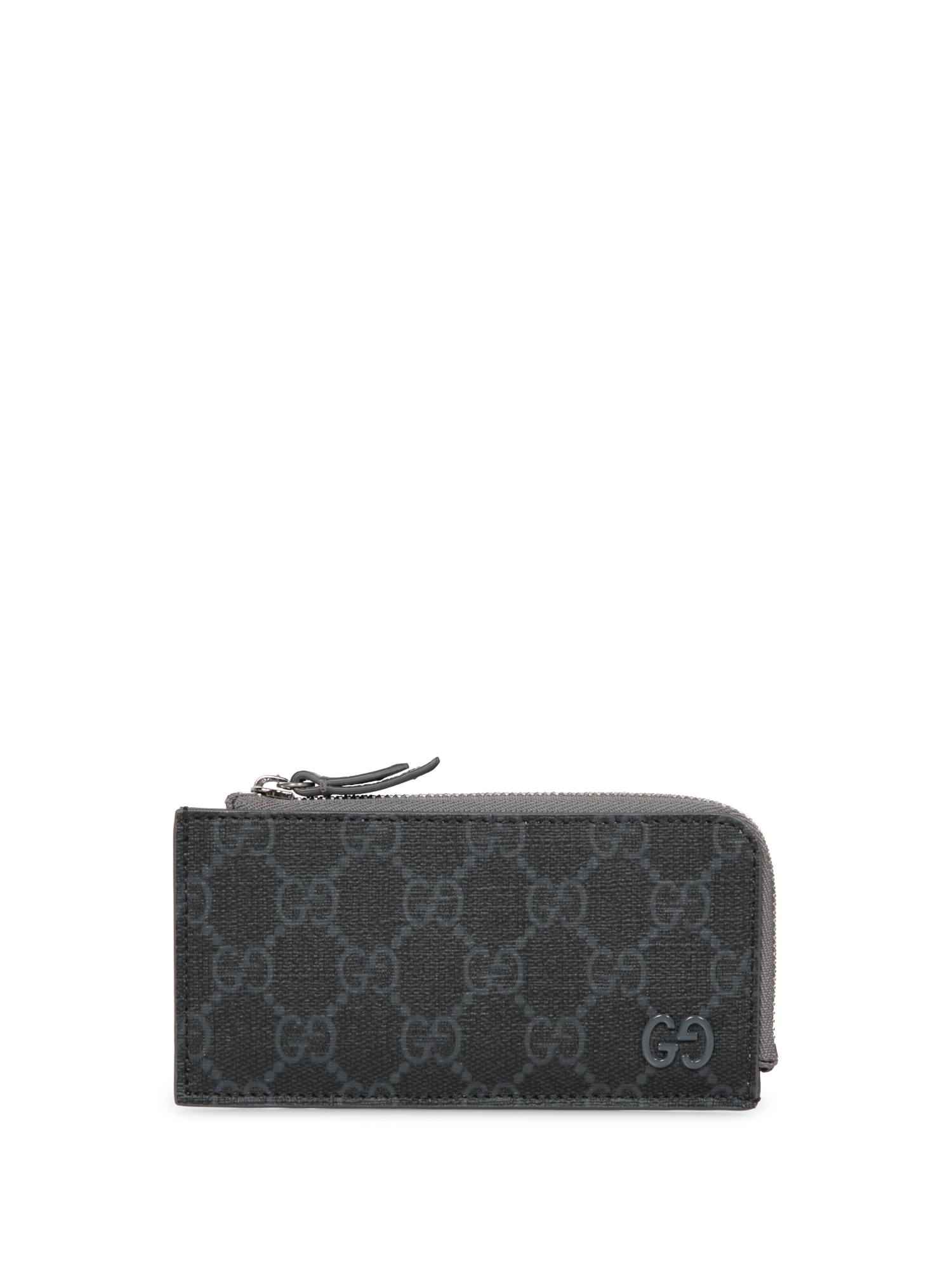 Gg Fabric And Leather Card Holder