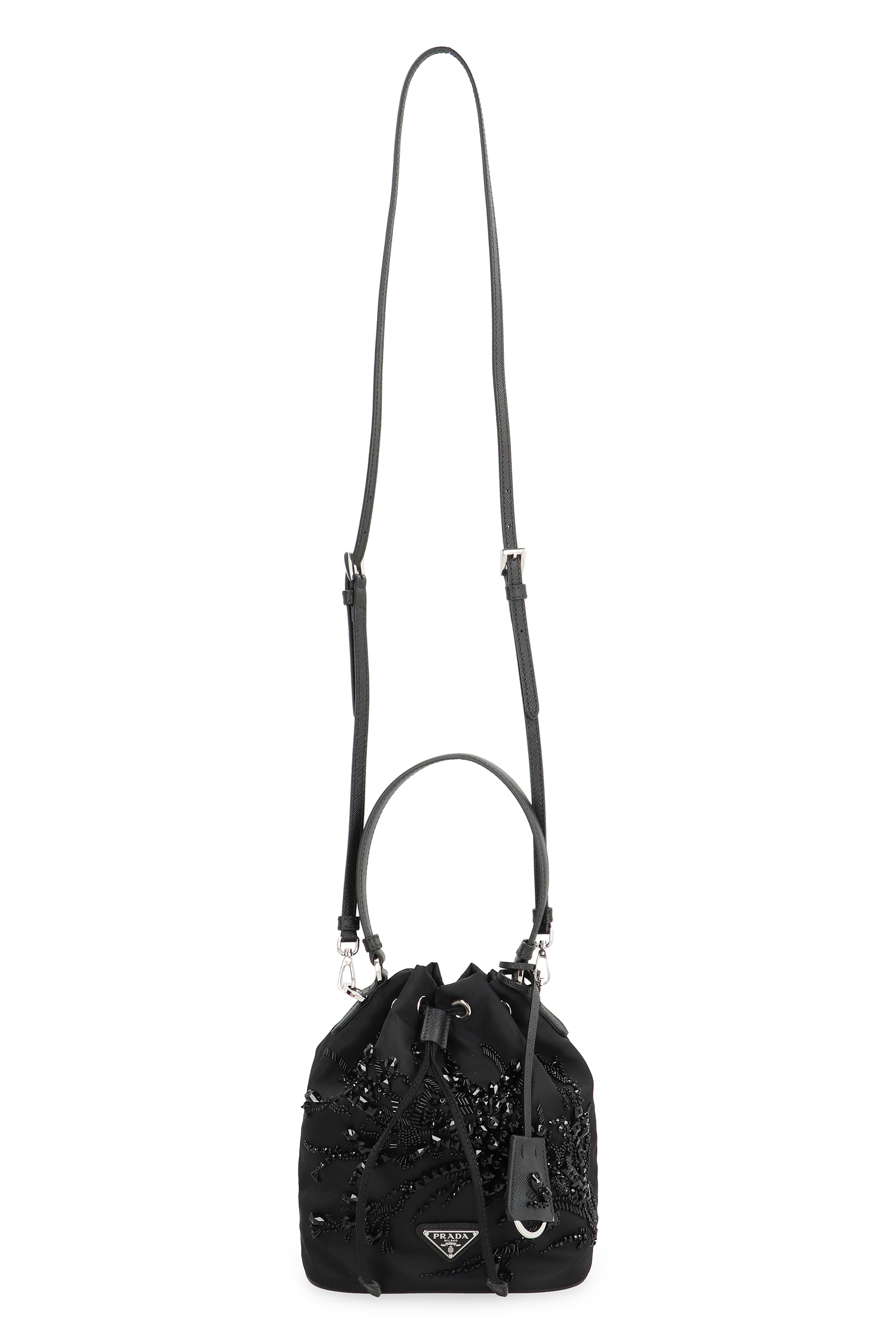 Shop Prada Re-nylon Bucket Bag In Black