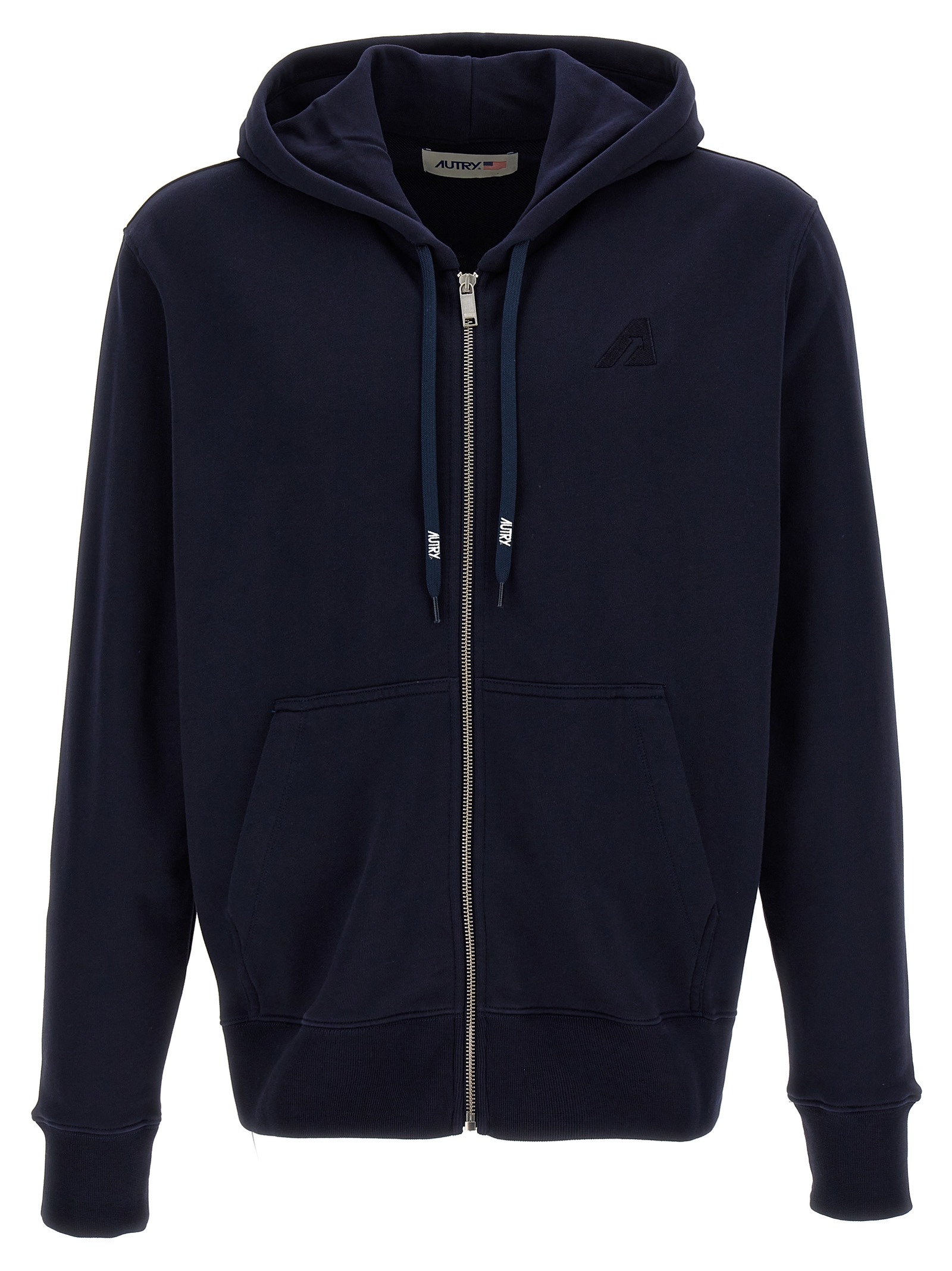 Stretch Cotton Hoodie With Logo