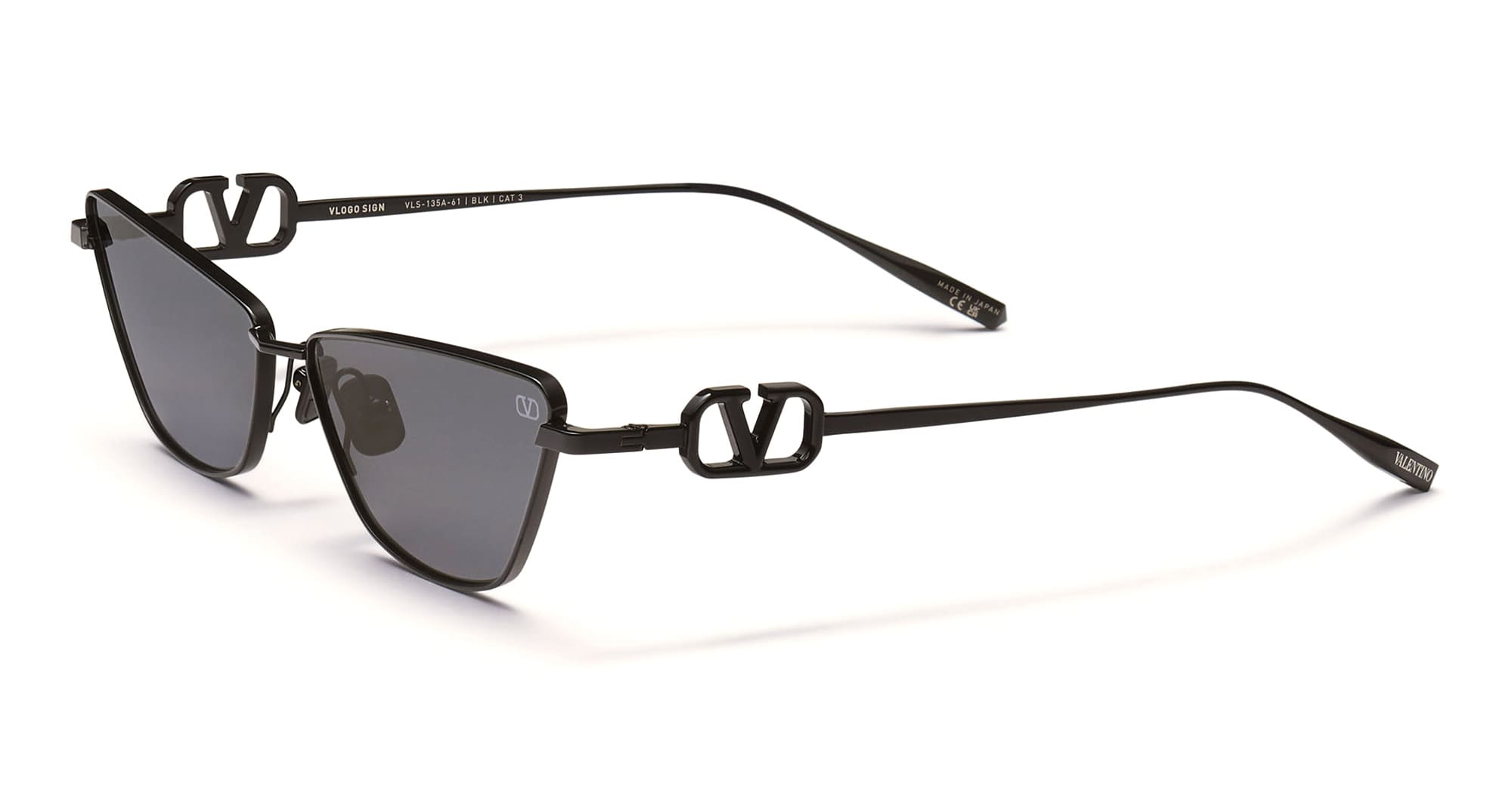 Valentino V-logo Titanium Cat-eye Sunglasses In Gold