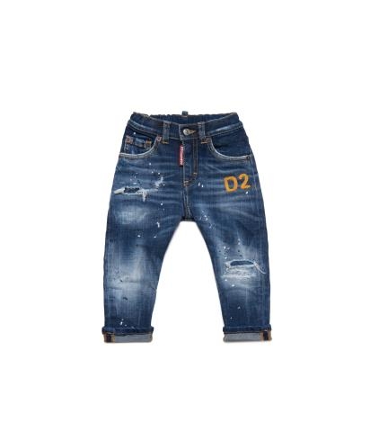 DSQUARED2 JEANS WITH A WORN EFFECT 