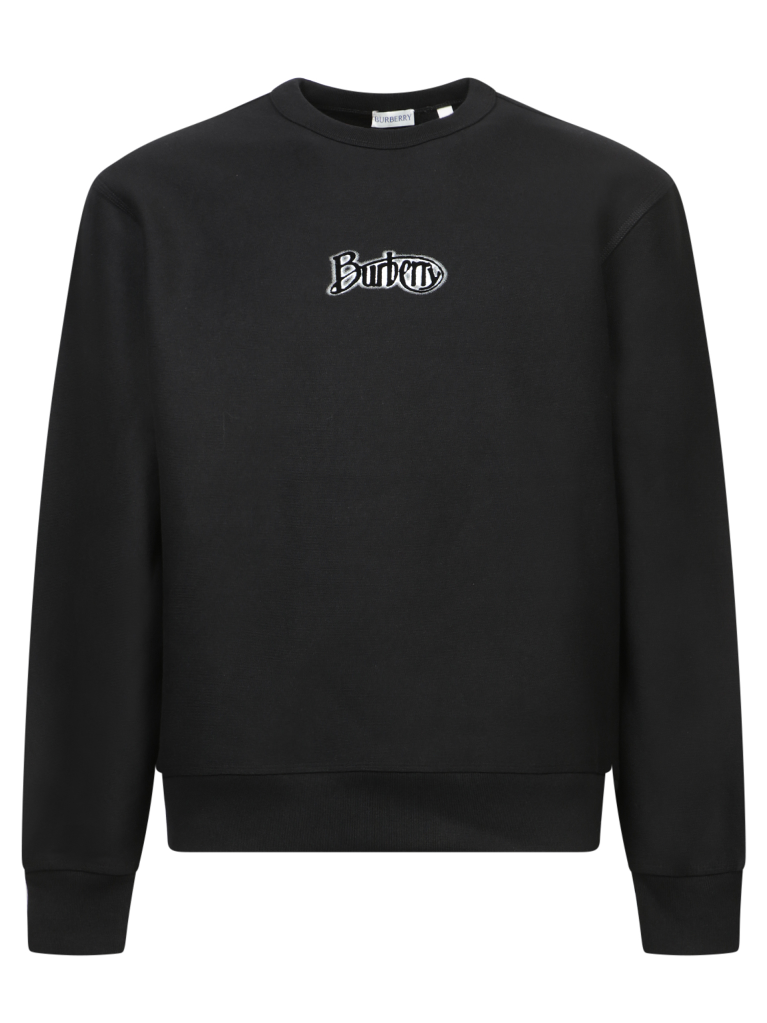 Black Cotton Blend Sweatshirt