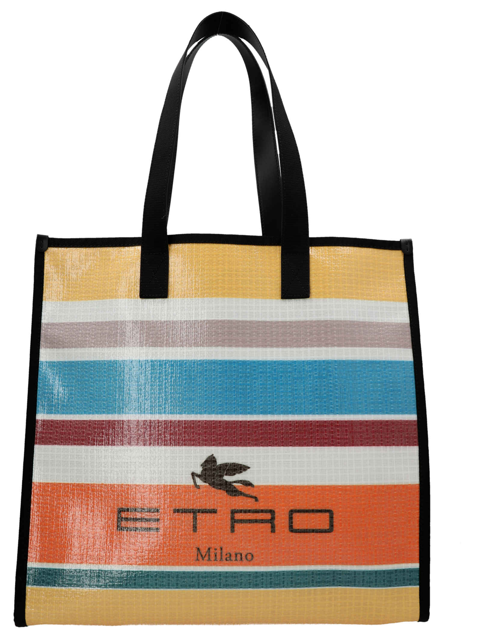 Striped Multicoloured Shopping Bag