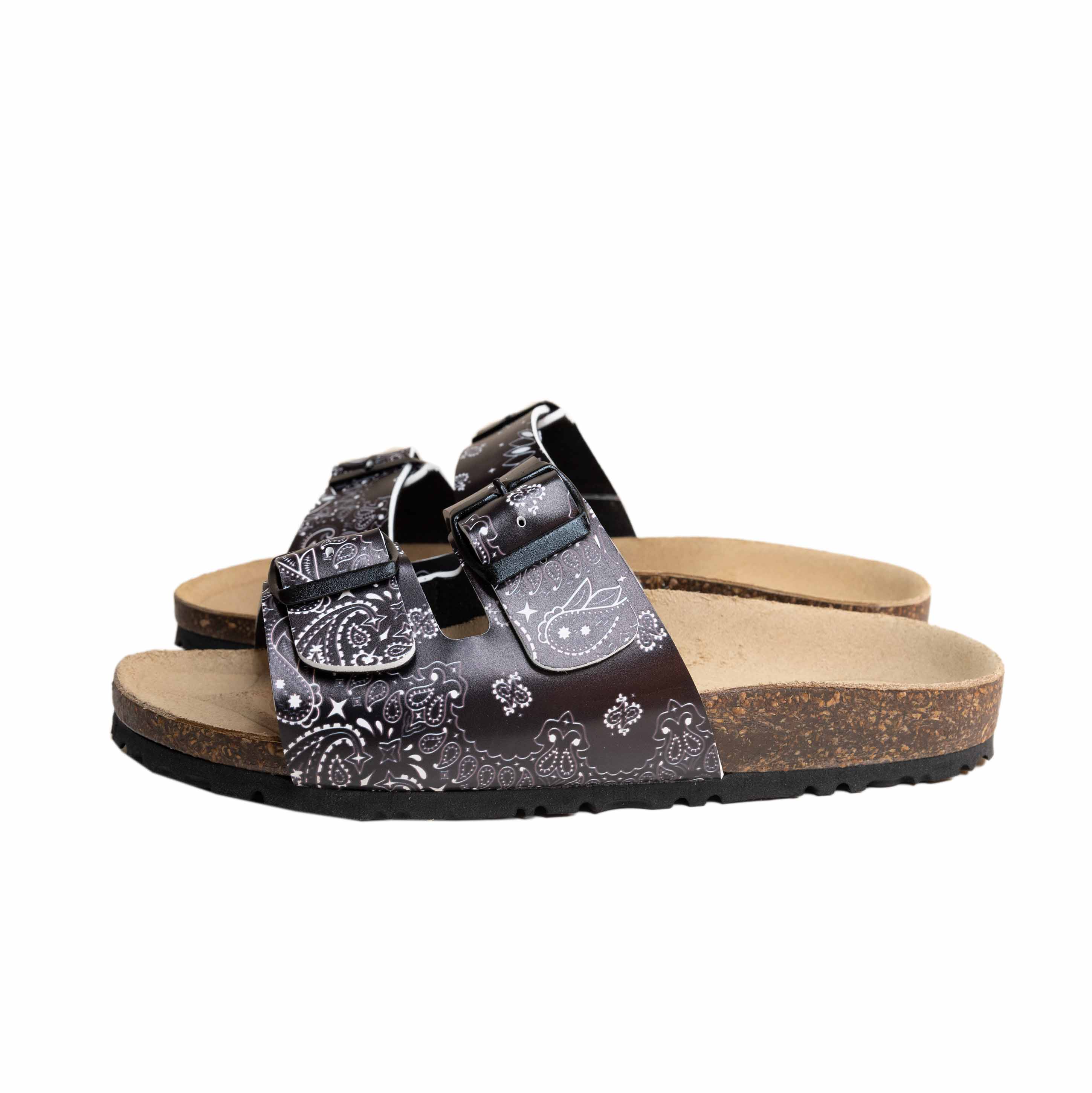 Man Black Cork Sandals