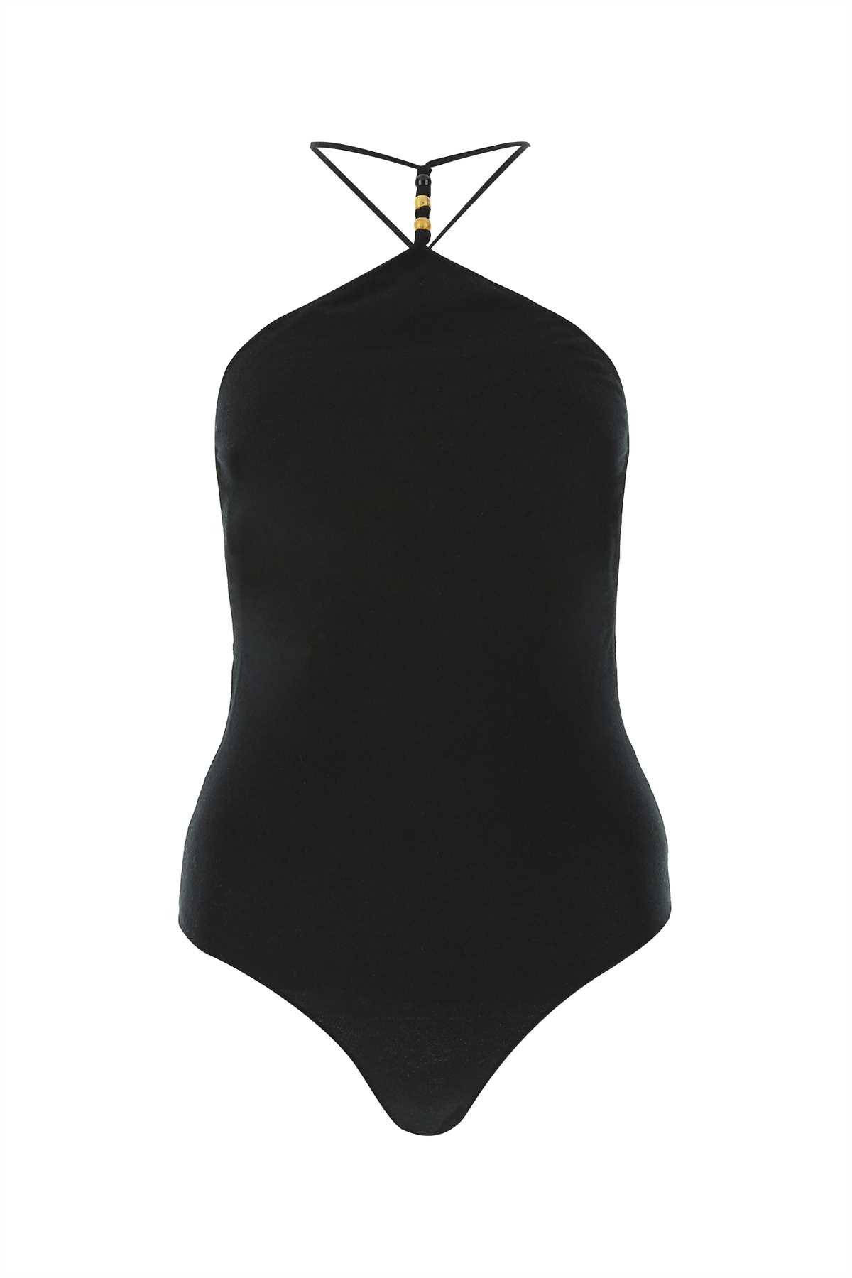 Black Stretch Cashmere Blend Bodysuit