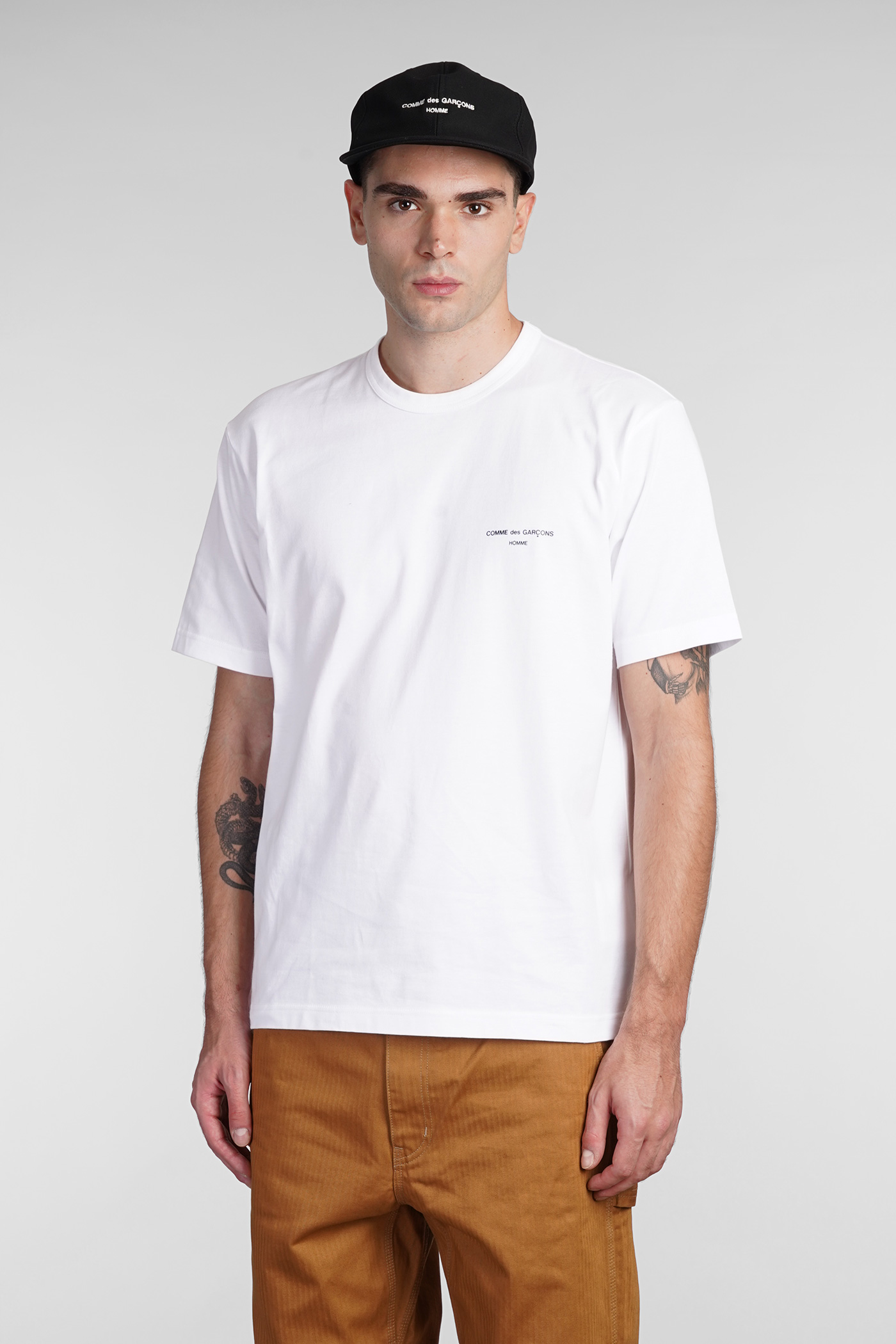 T-shirt In White Cotton