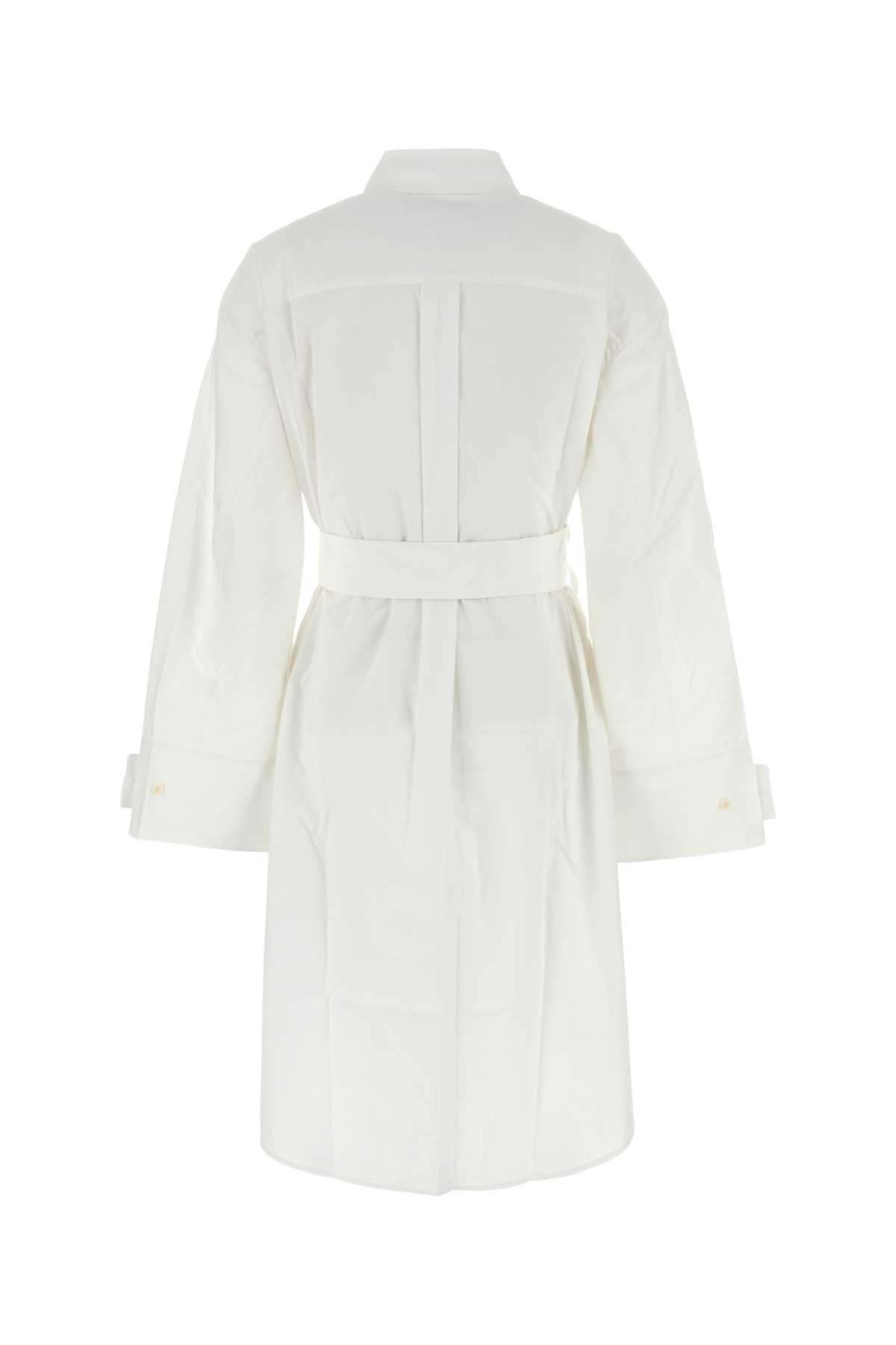 Jw Anderson Abito Chemisier In Popeline Bianco Donna In White