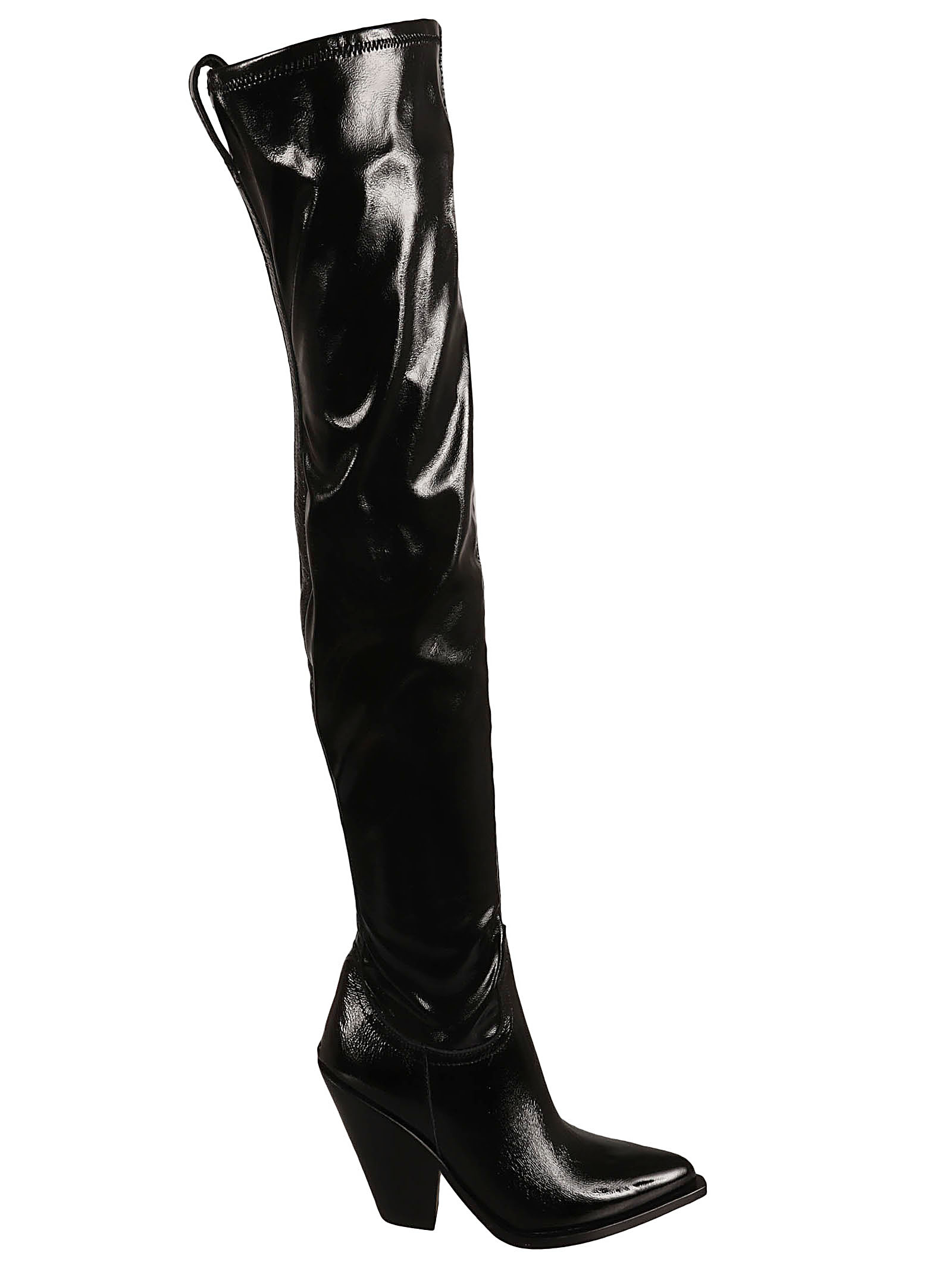 Stretch Patent Over The Knee Boots