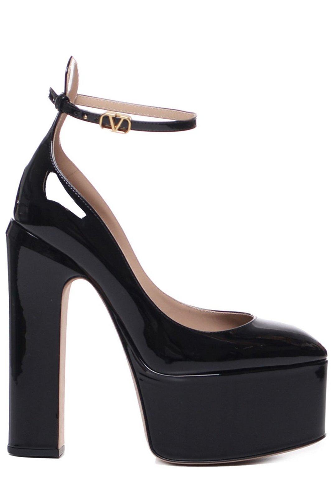 Valentino Tan-go Round Toe Platform Pumps