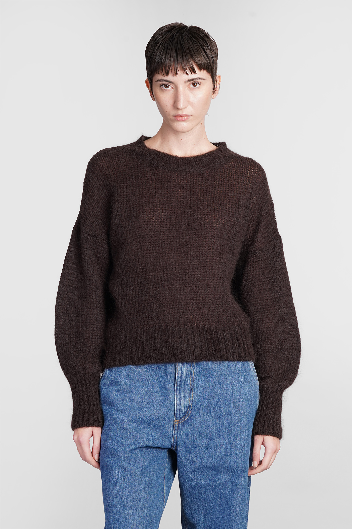 Sophie Knitwear In Brown Wool