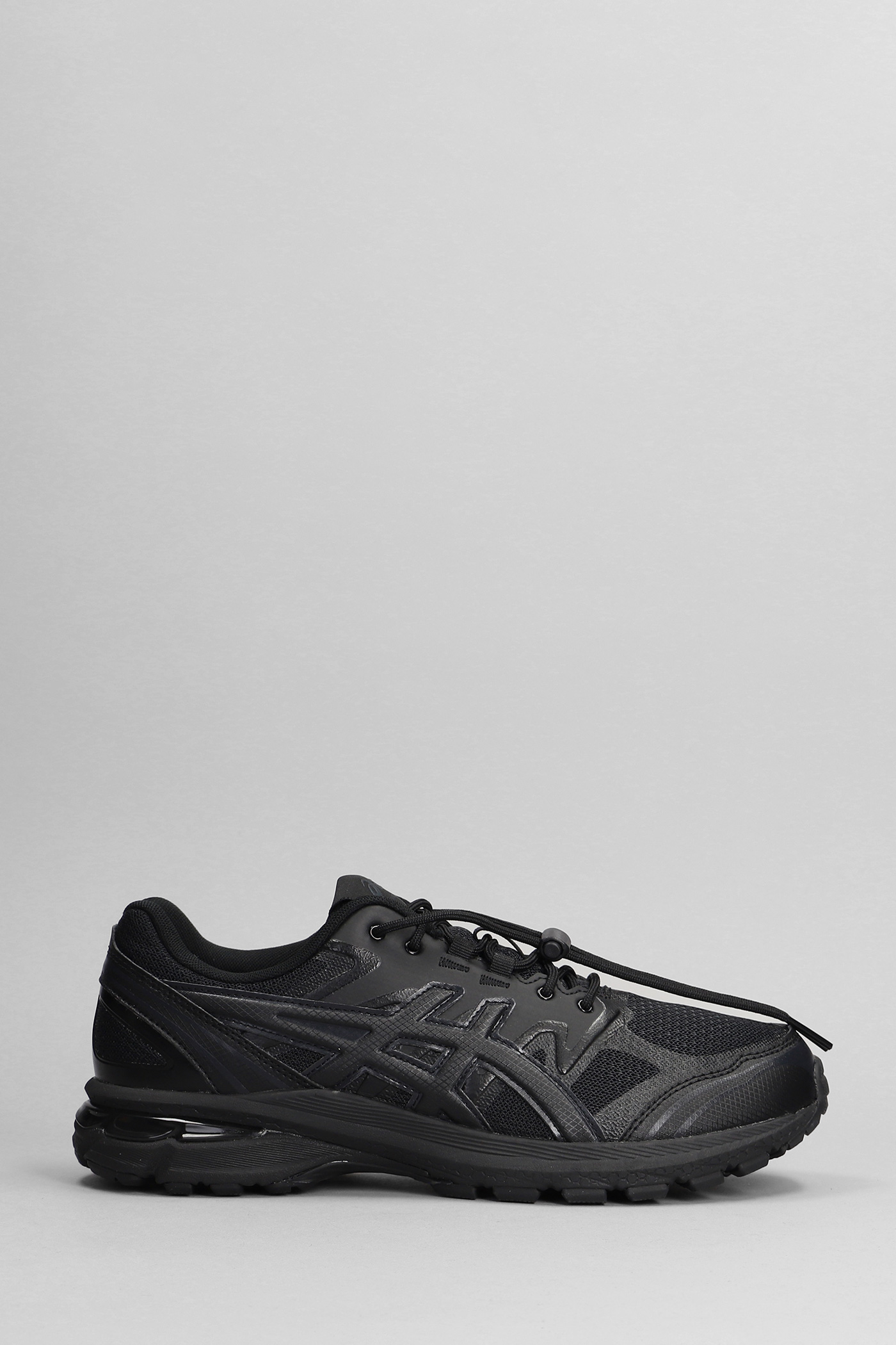 Gel-terrain Sneakers In Black Leather And Fabric