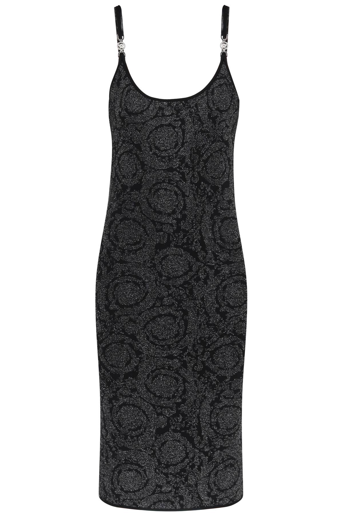 Barocco Midi Dress In Lurex Knit