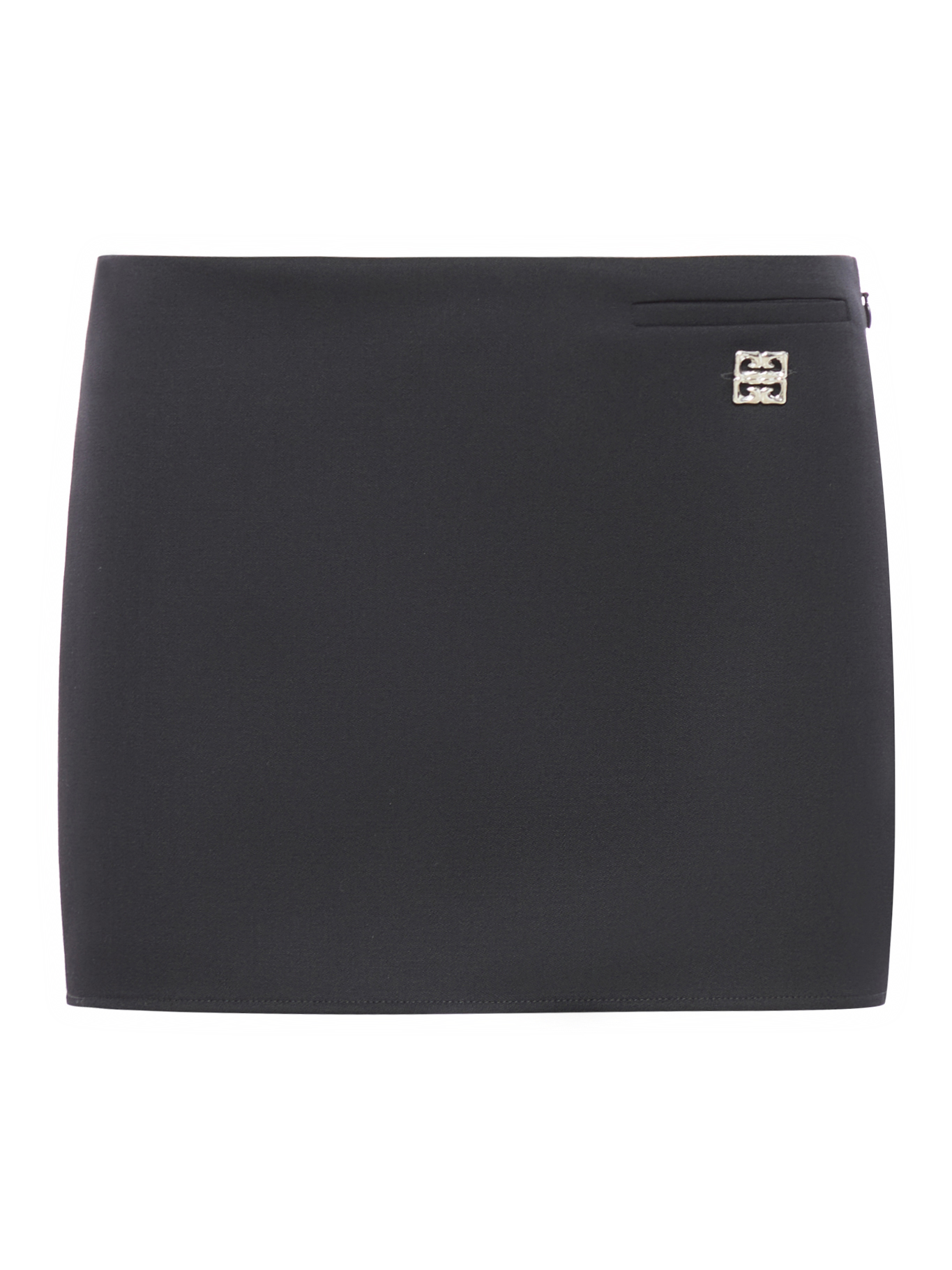 Black Grain De Poudre Mii Skirt