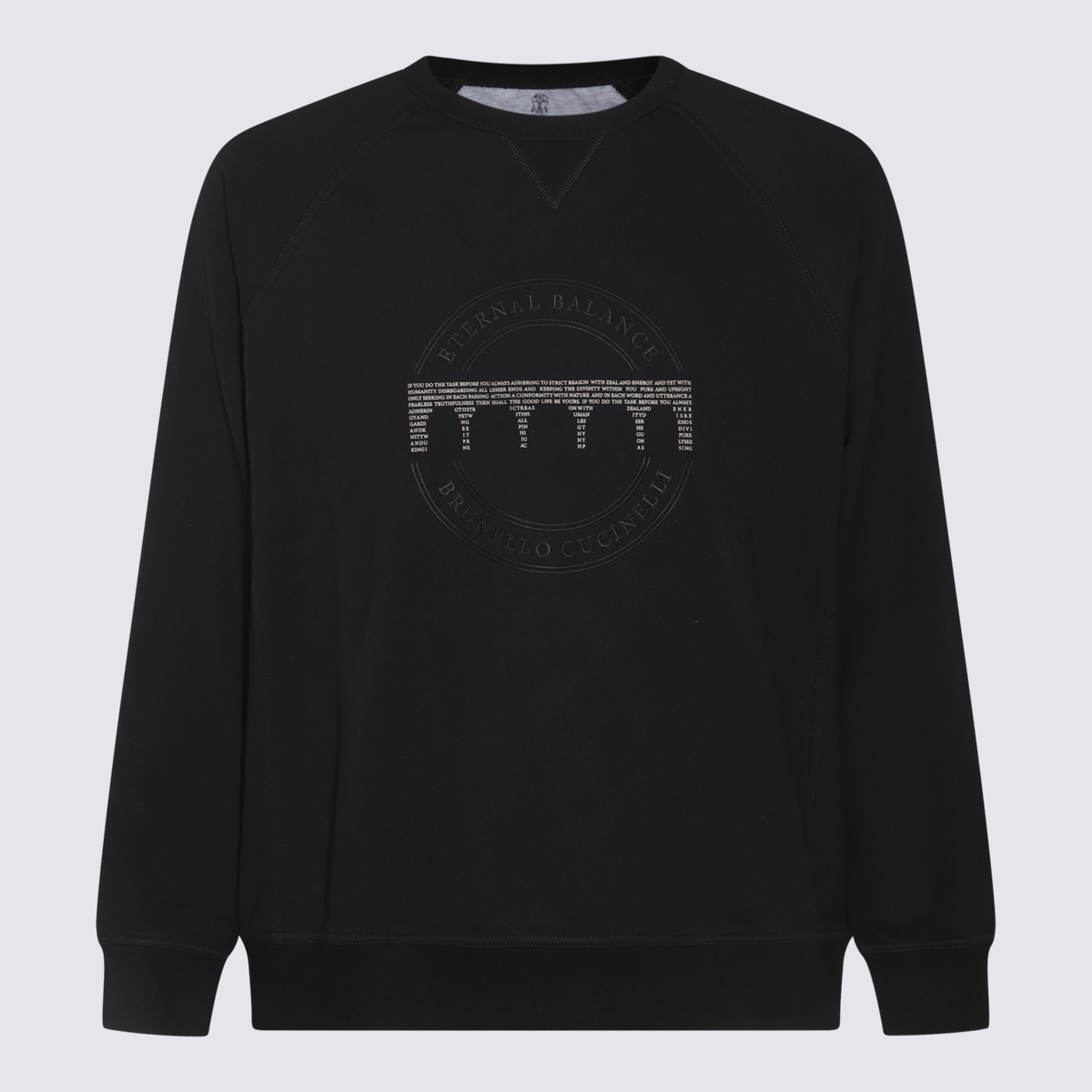 Black Cotton Sweatshirt