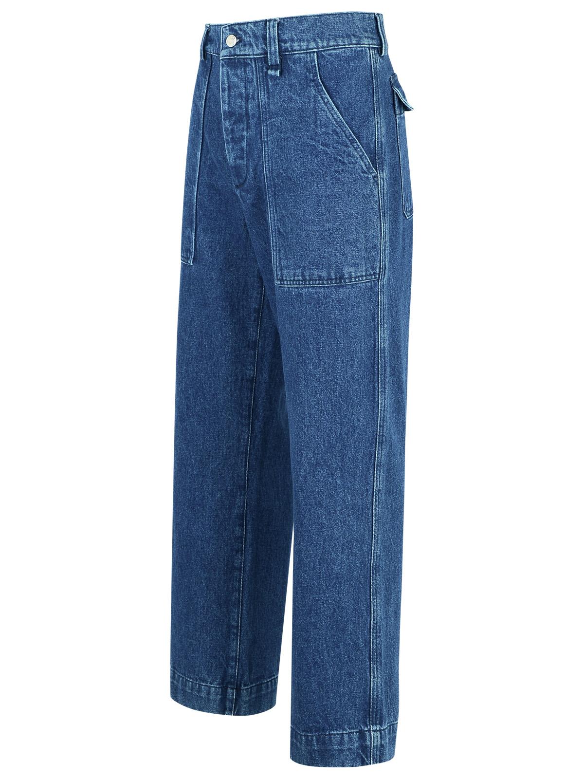 Shop Maison Kitsuné Workwear Blue Denim Jeans