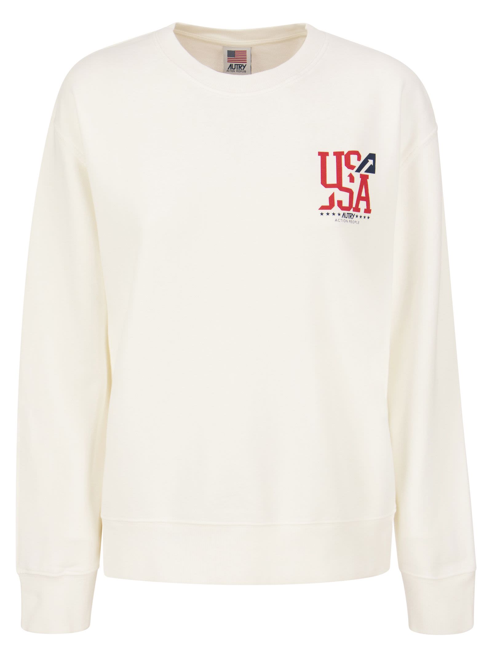 White Cotton Sweatshirt