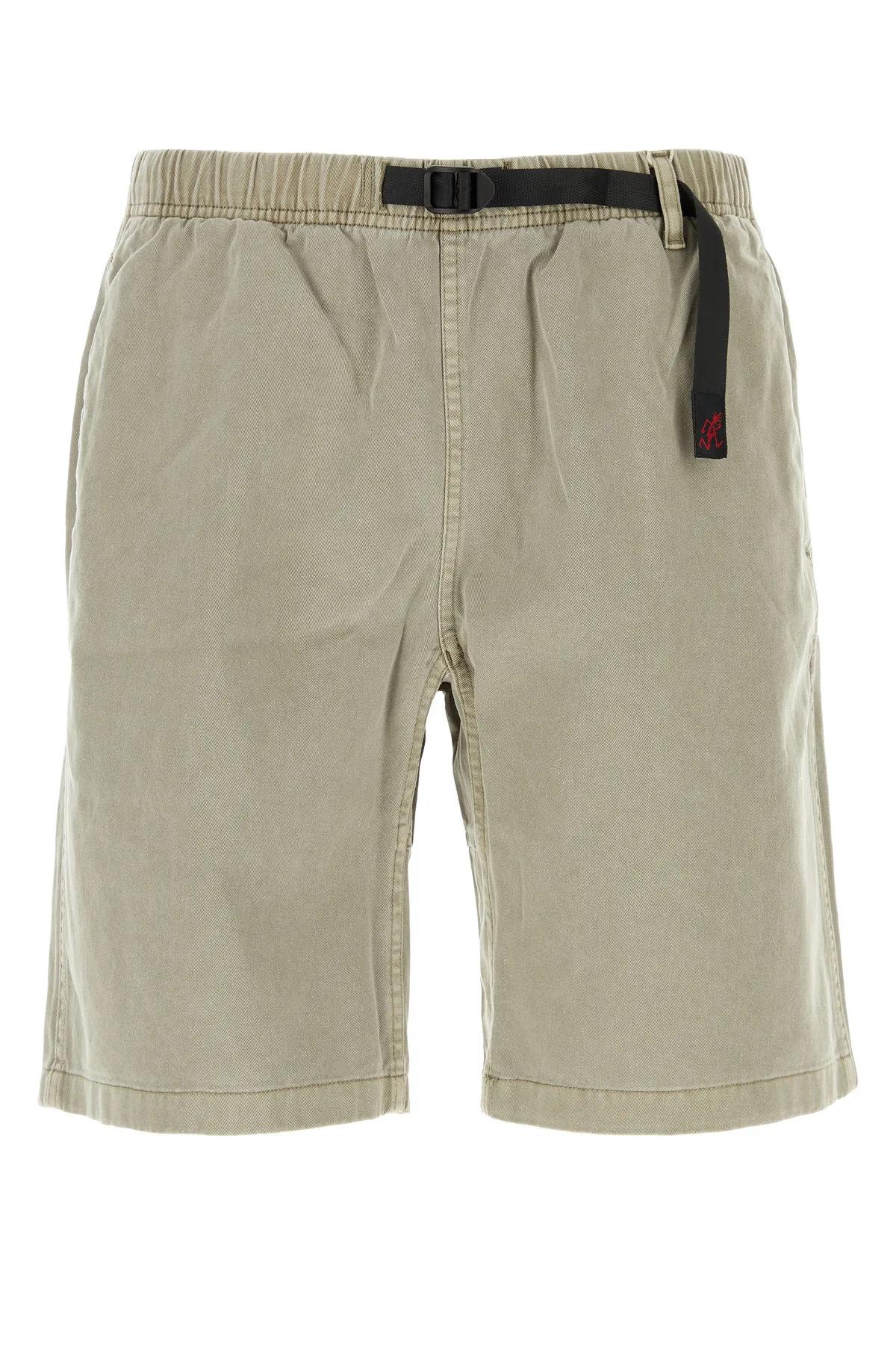 Dove Grey Cotton Bermuda Shorts