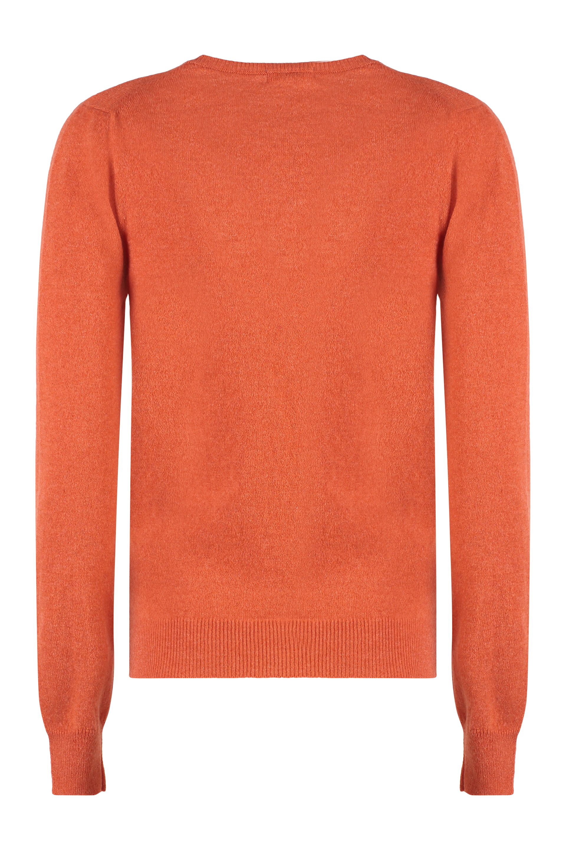 Malo Wool And Cashmere Sweater In Orange