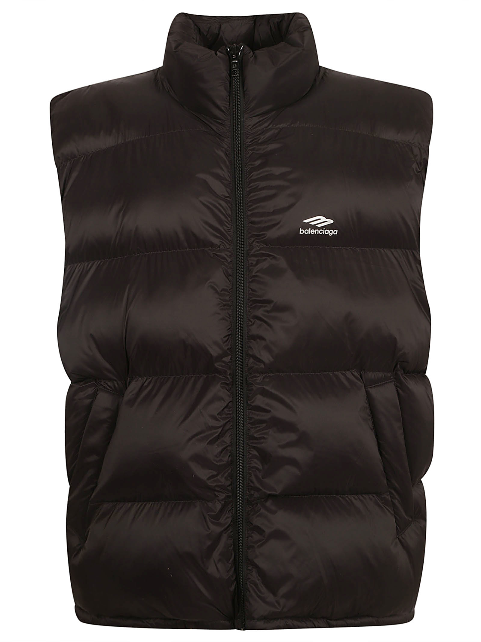 Logo Zip Padded Gilet