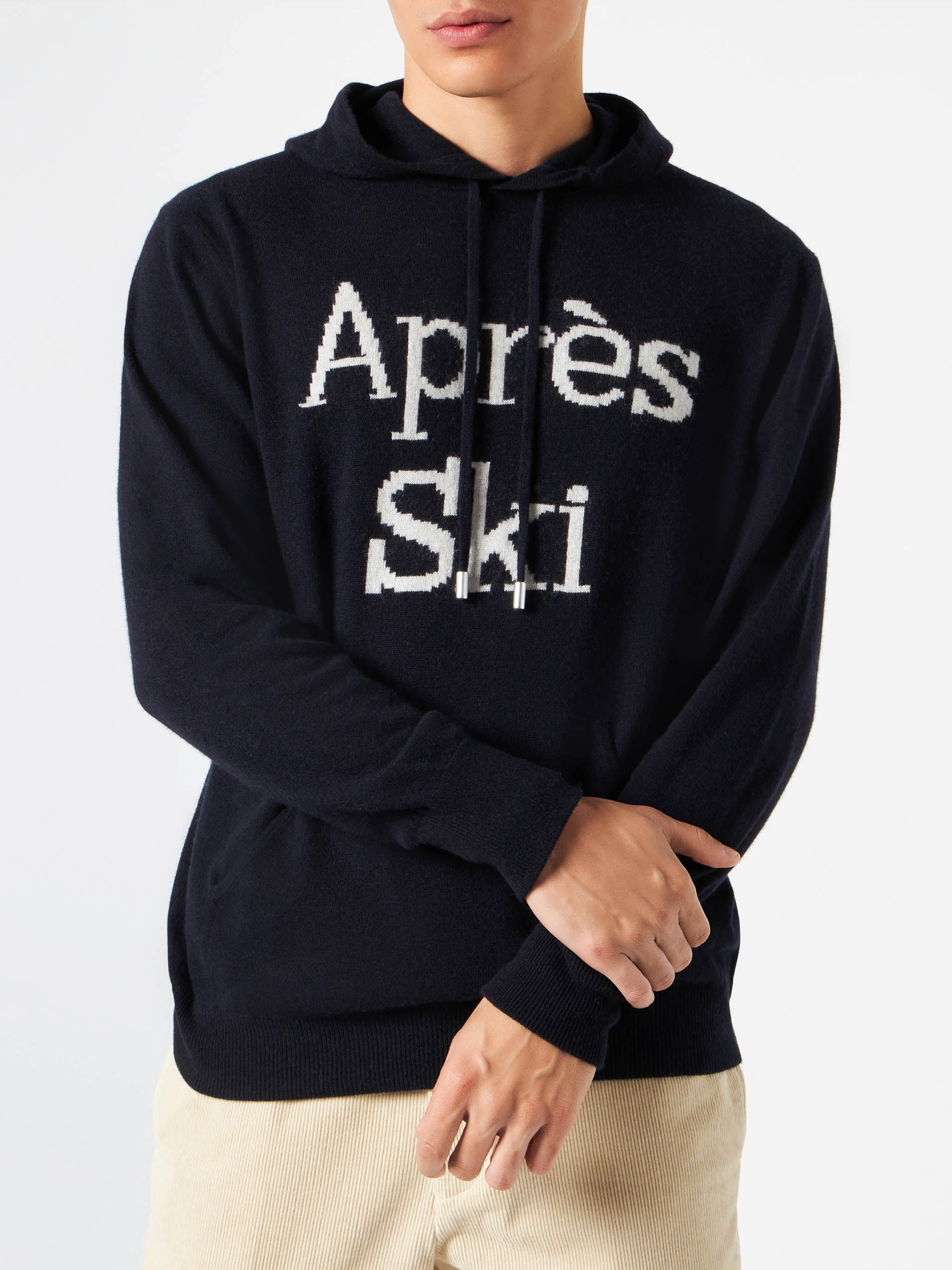 Man Hoodie Sweater With Après Ski Embroidery