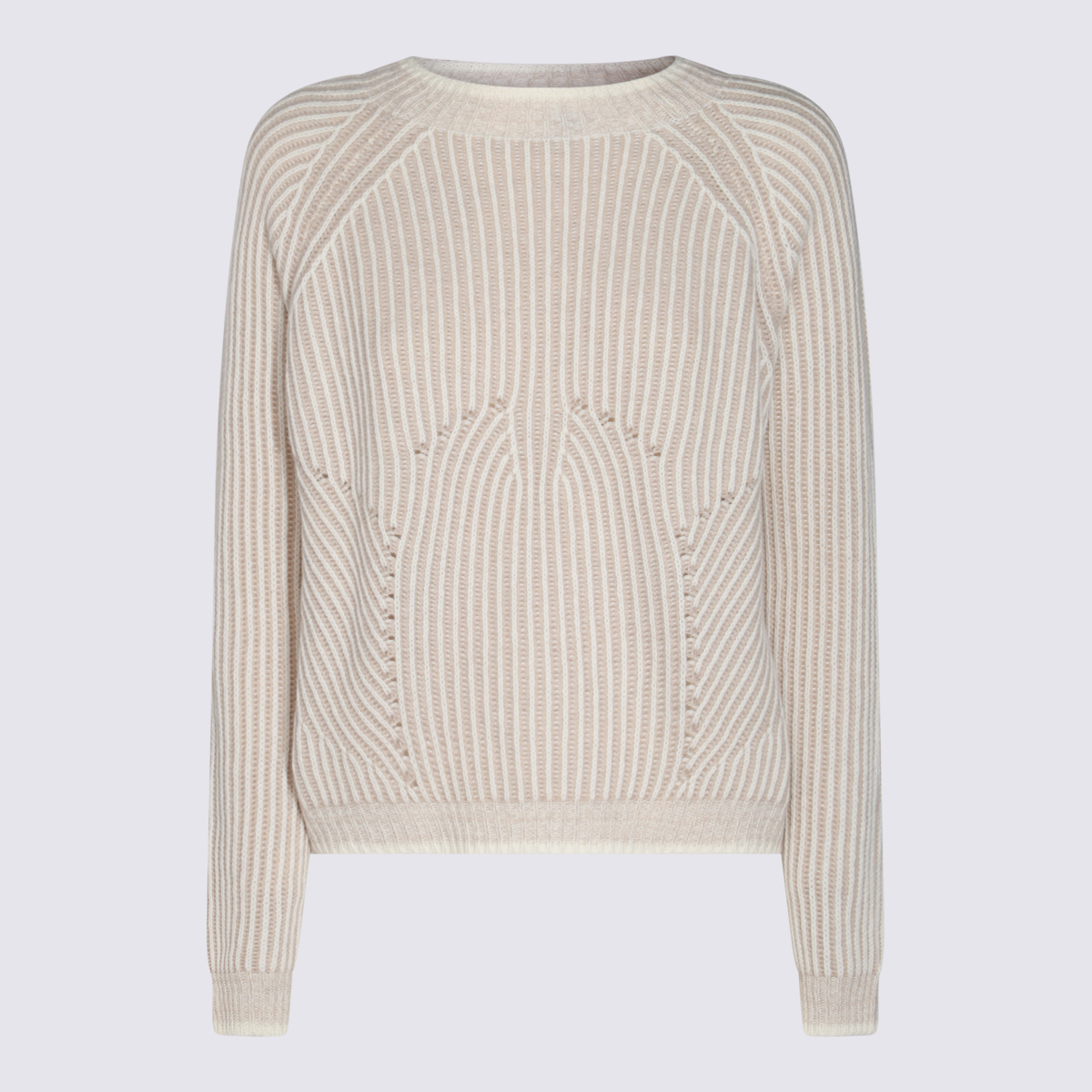 Beige Wool Knitwear