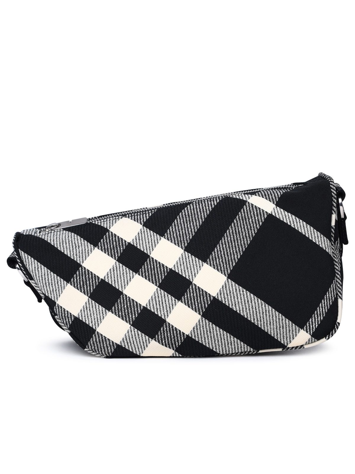 shield Messenger Black Cotton Blend Crossbody Bag