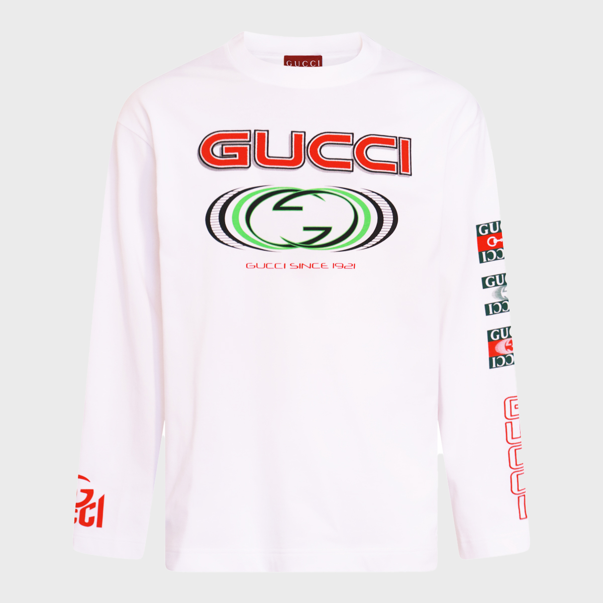 Shop Gucci White Cotton T-shirt