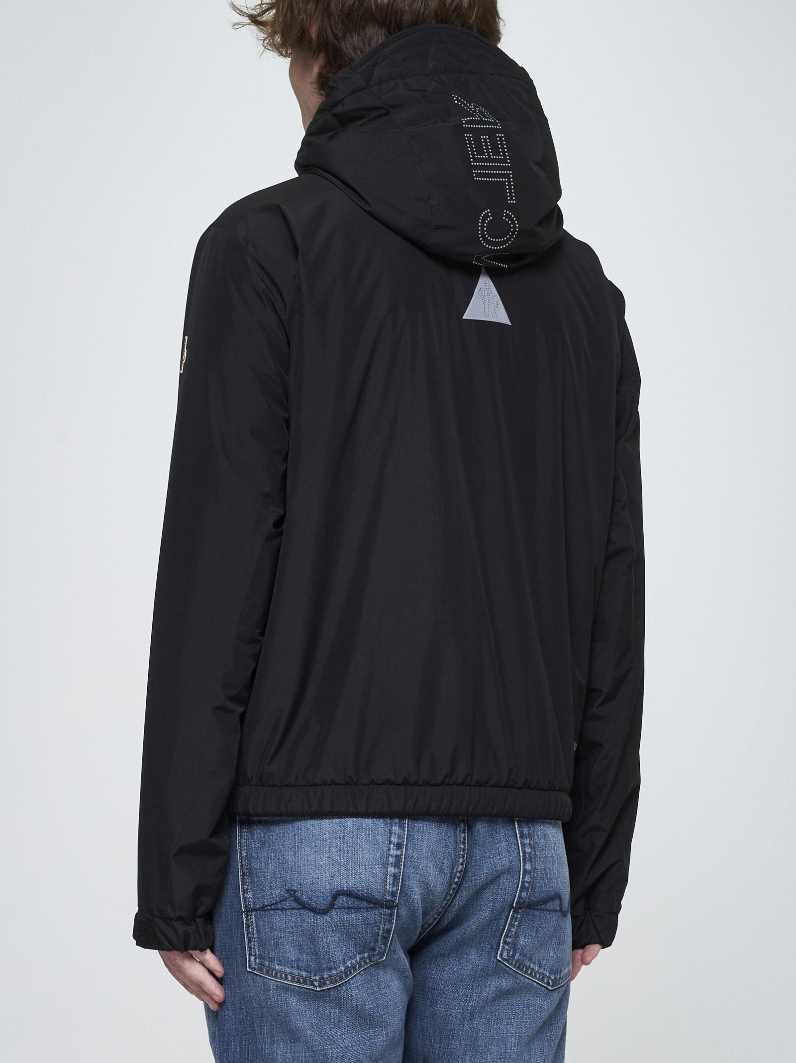 Moncler Padded Technical Poplin Jacket For Outdoor Activities In Nero