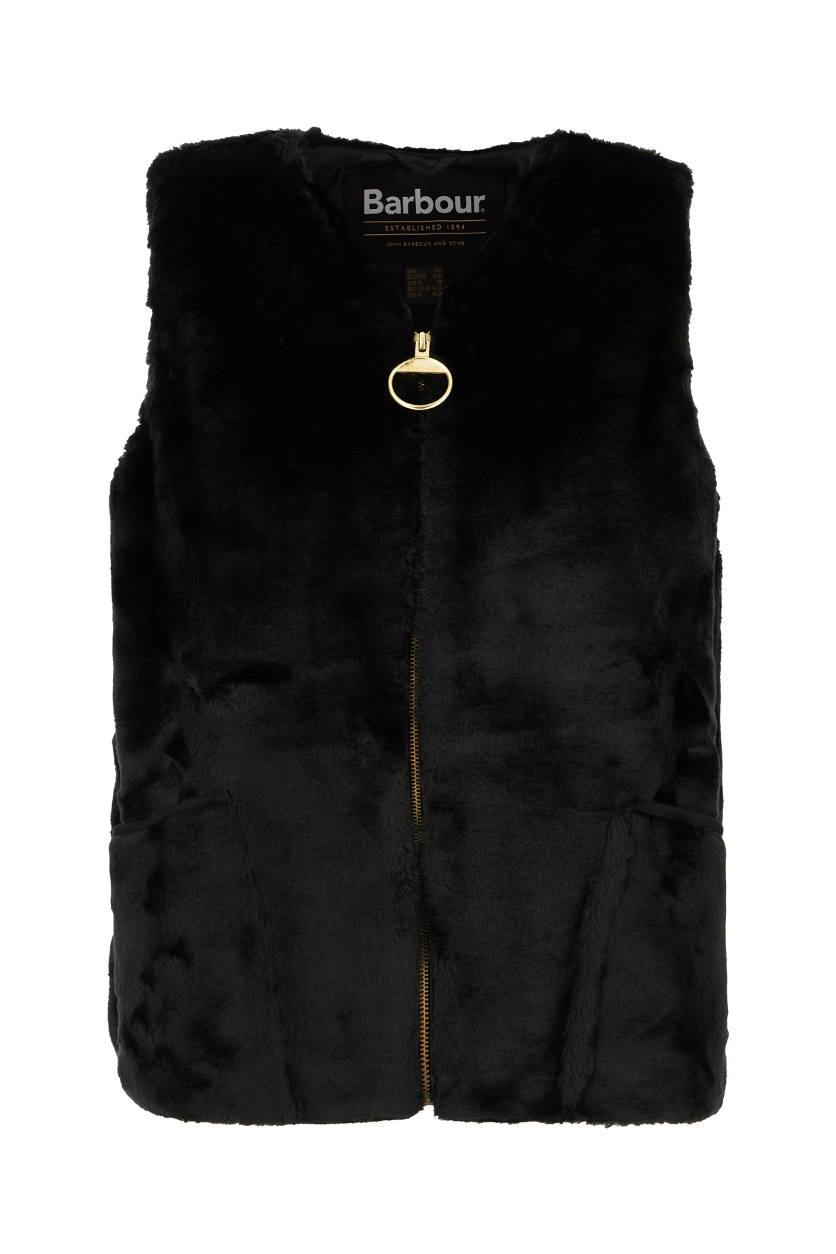 Black Eco Fur Blend Vest