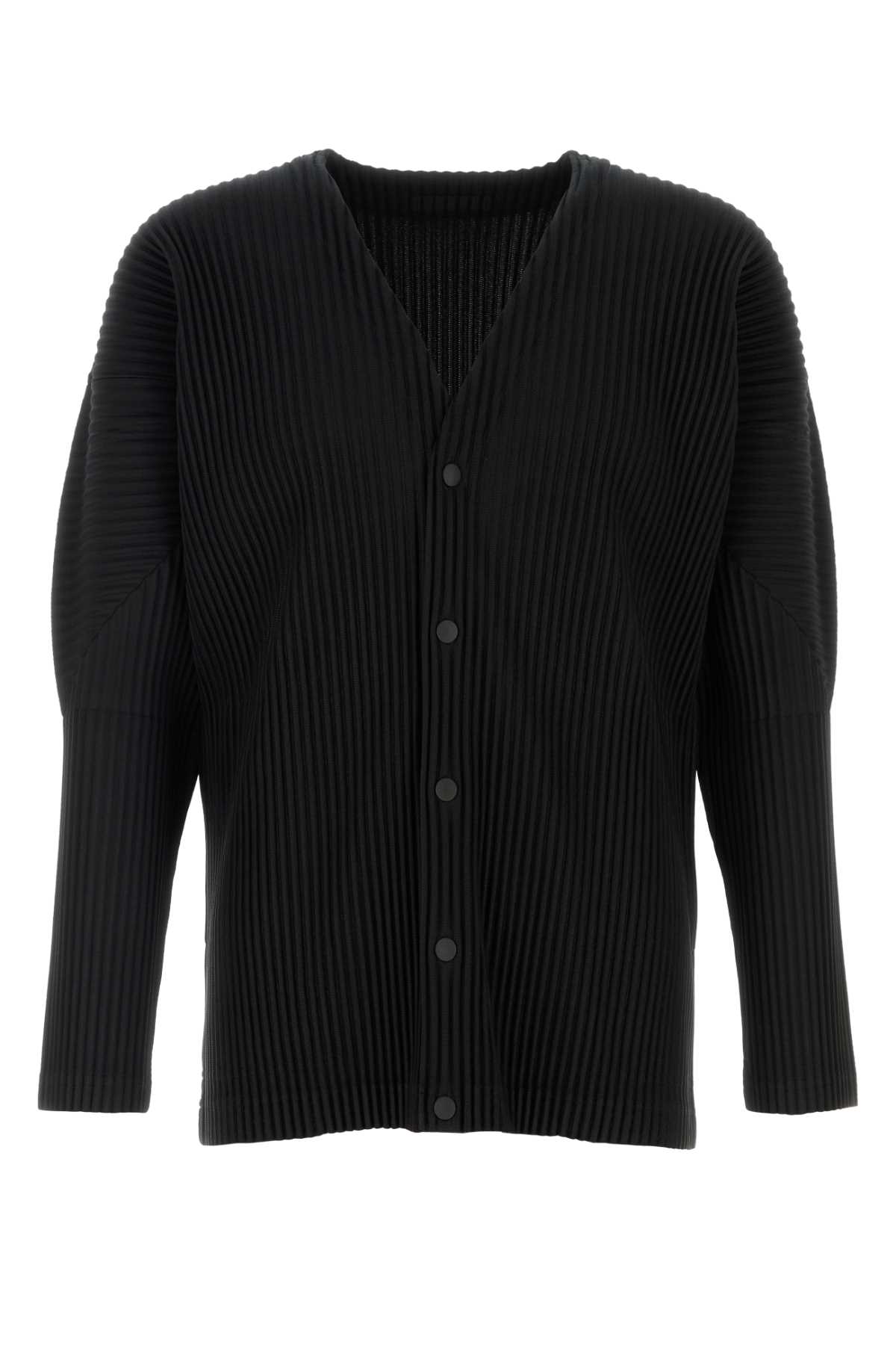 Homme Plissé Issey Miyake Black Polyester Cardigan