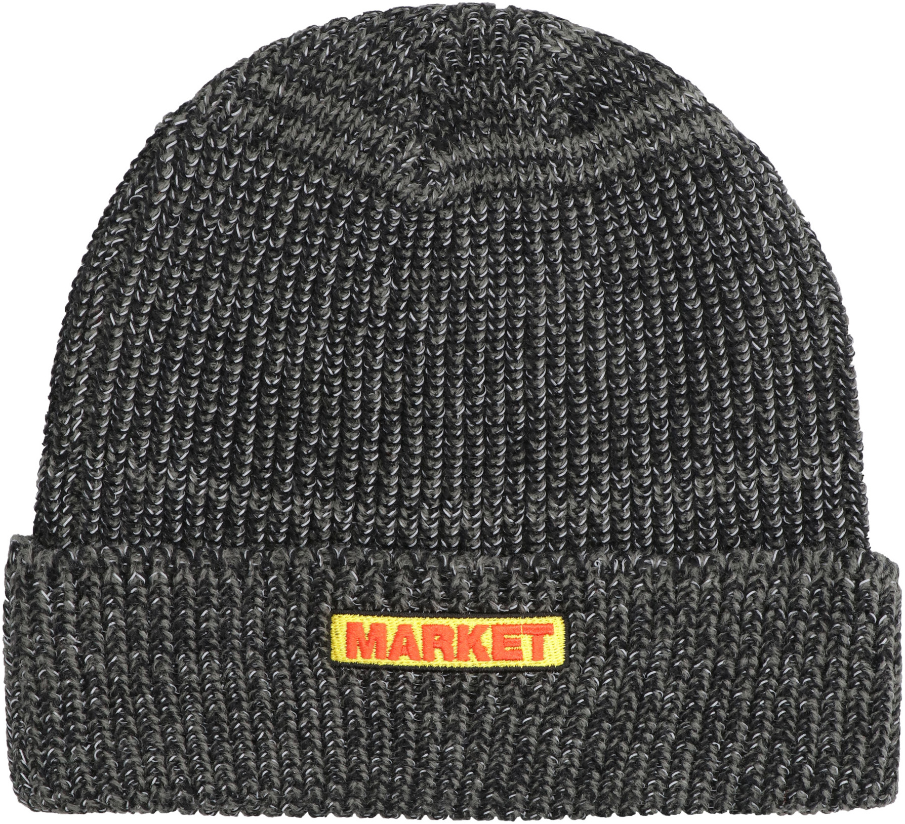 Market Ribbed Knit Beanie In Black