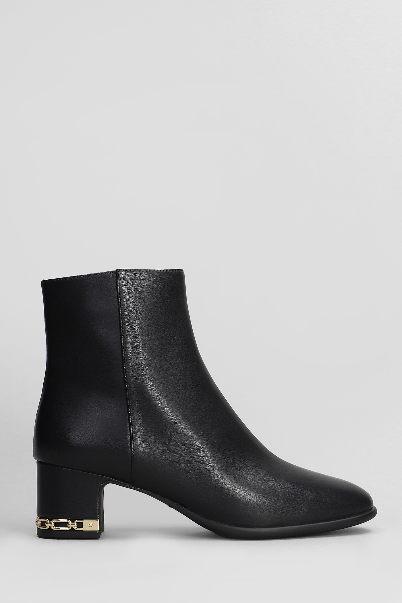 June Flex High Heels Ankle Boots In Black Leather