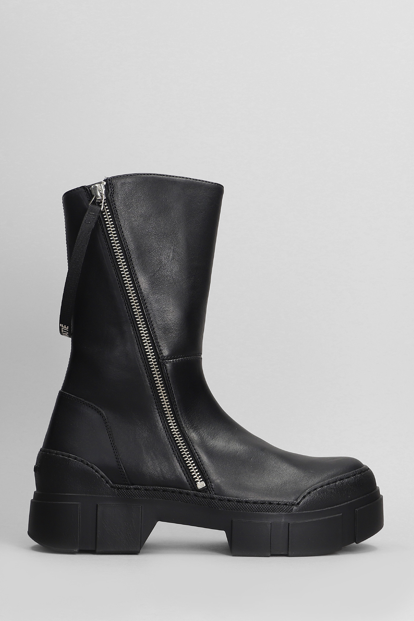 Vic Matié Gospel Combat Boots In Black Leather