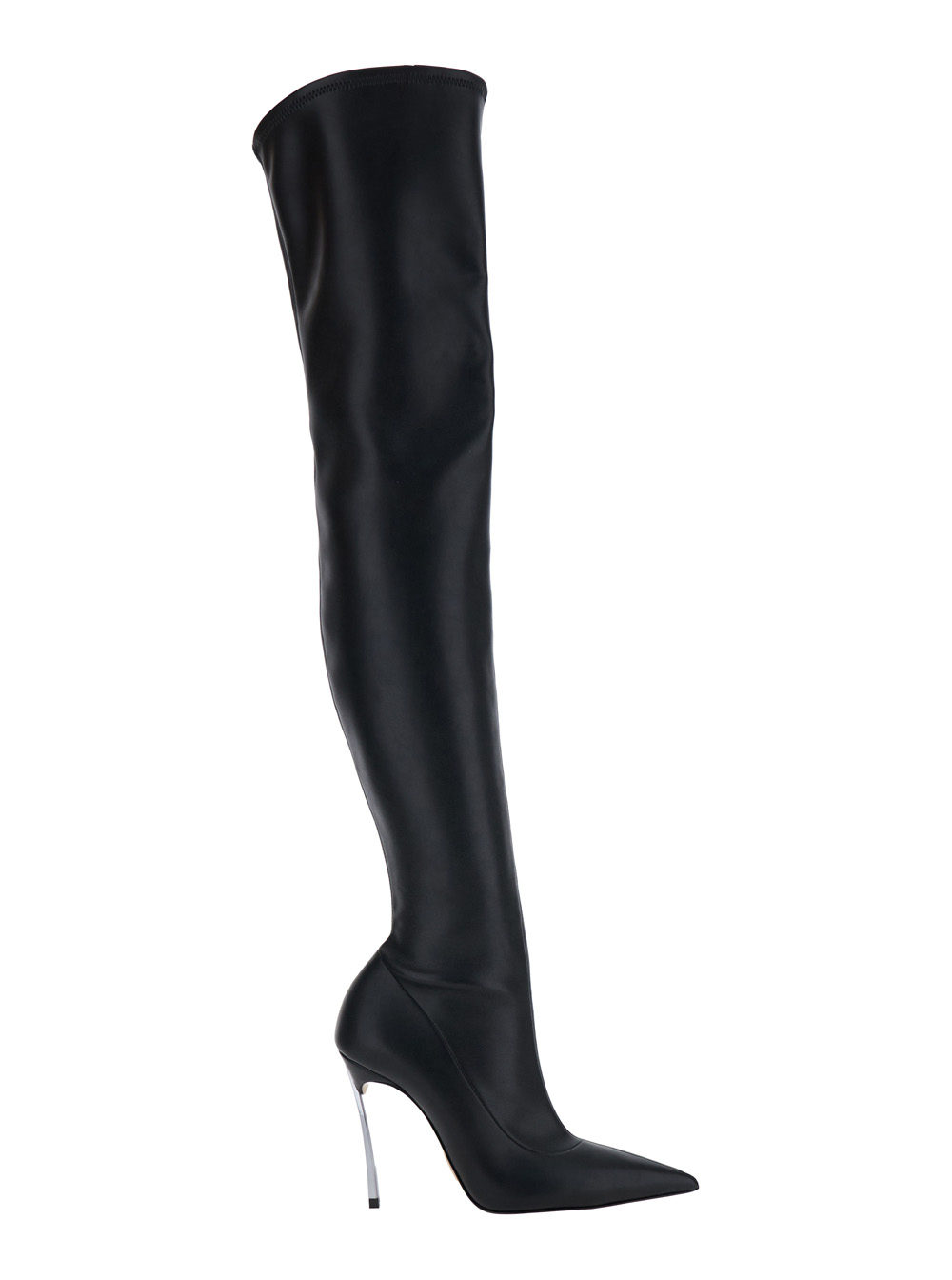 superblade Black Over-the-knee Boots With Stiletto Heels In Leather Woman