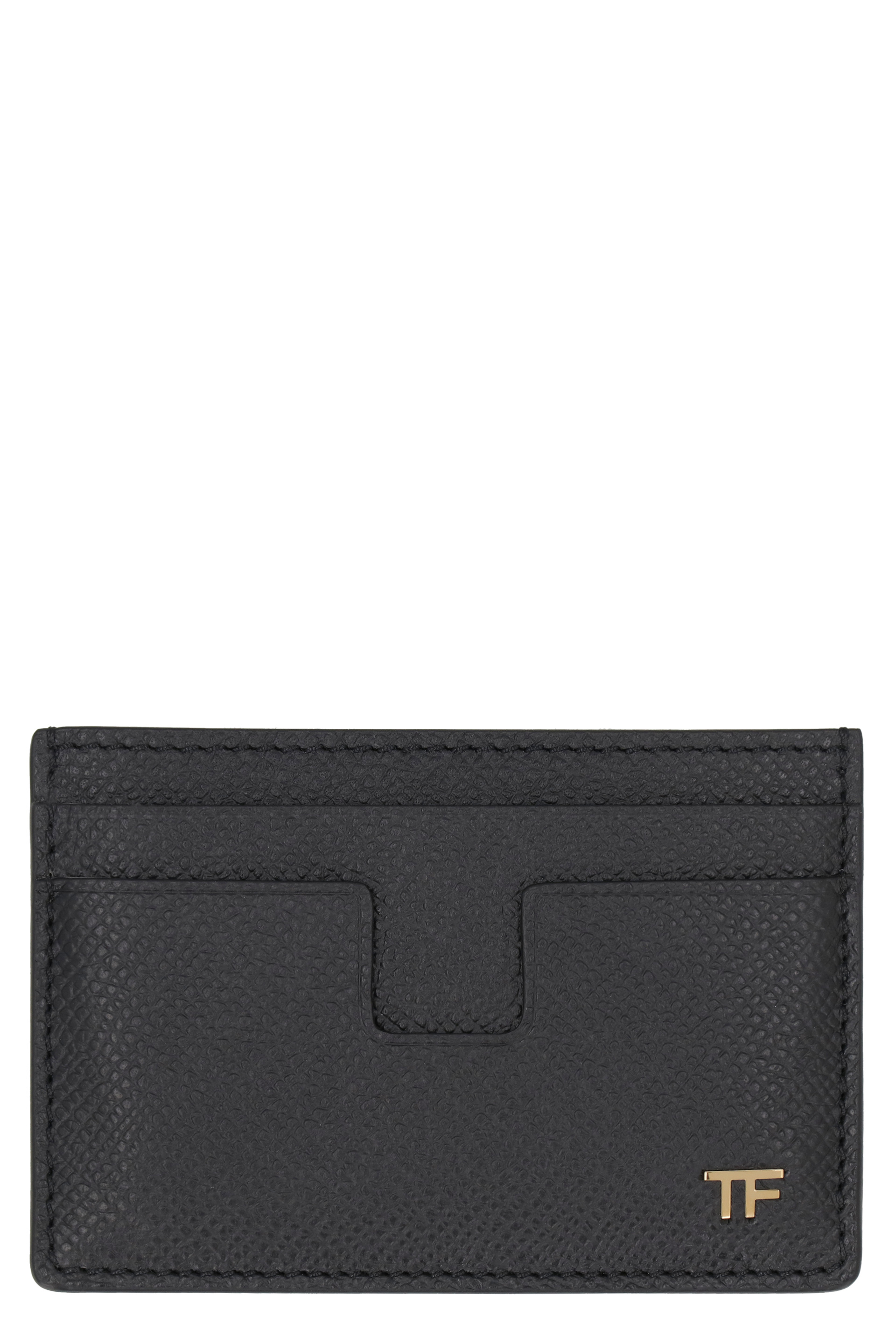 Logo Detail Leather Card Holder